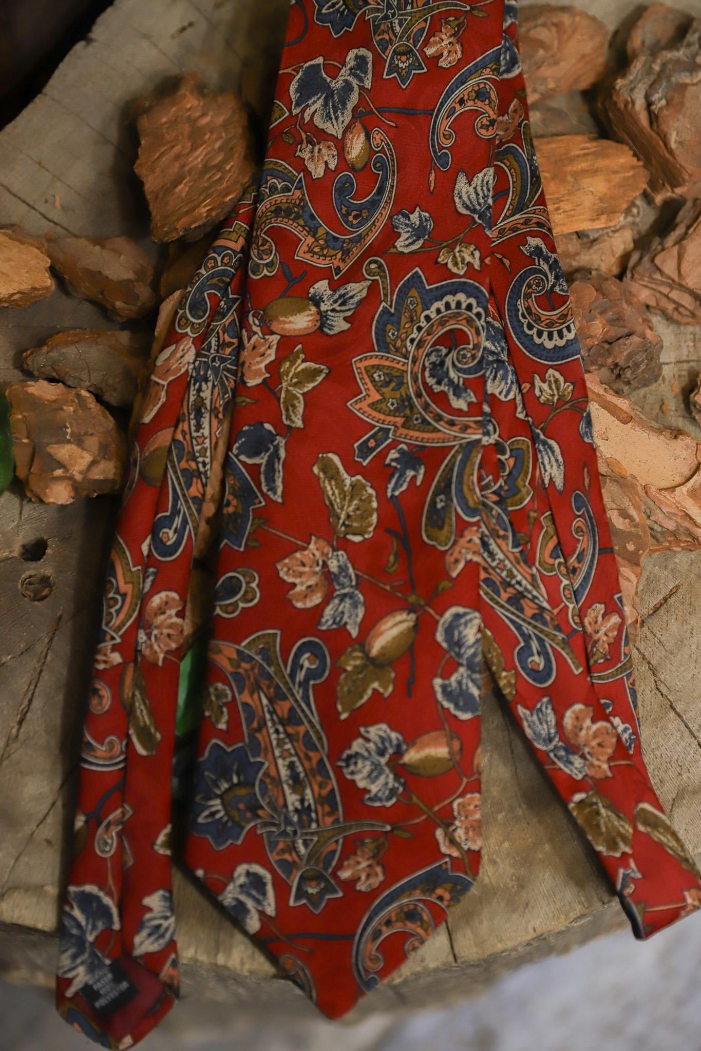 Classic Red Paislet İpek Kravat