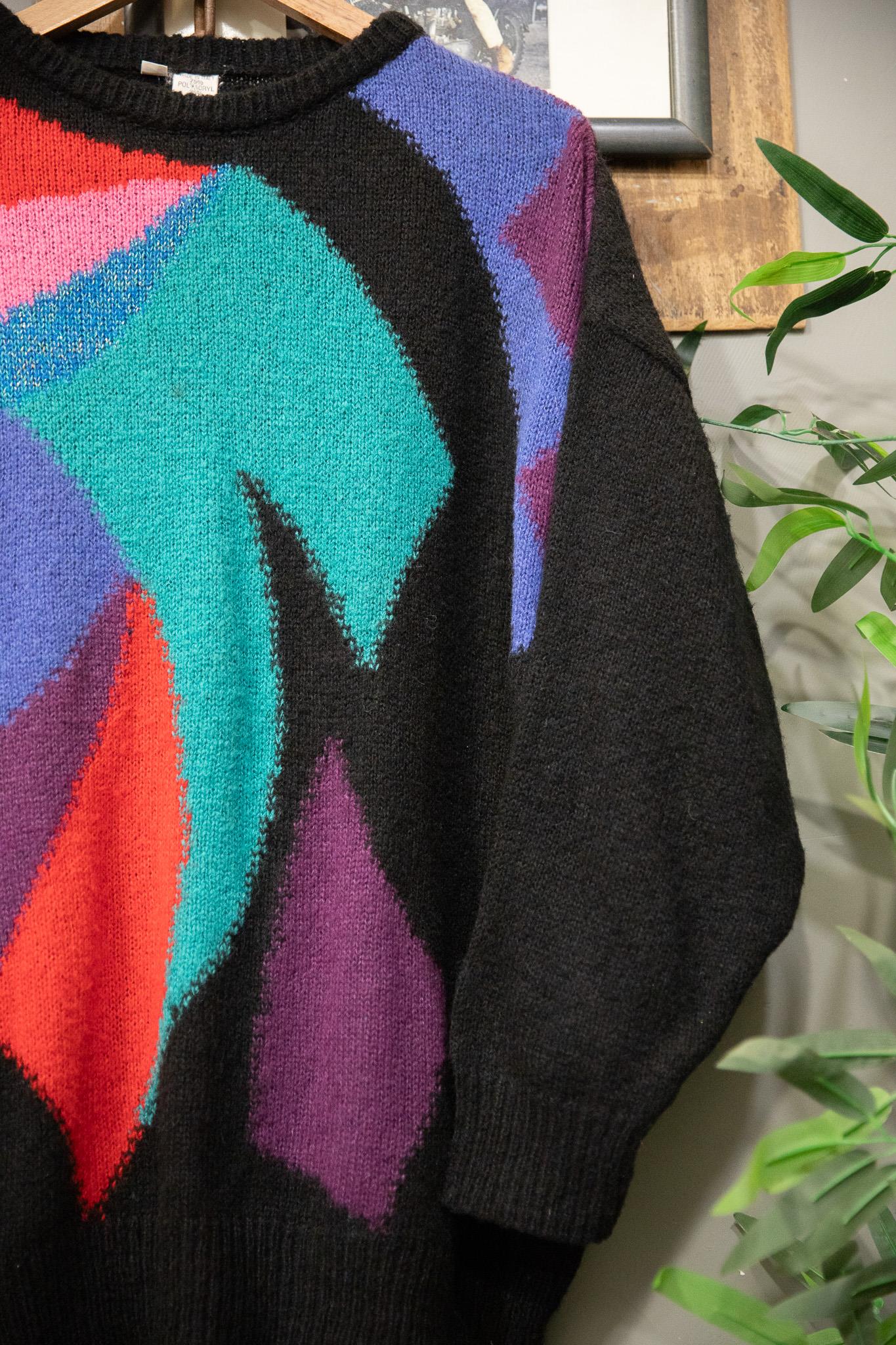 Colorful Knit Wool Kazak