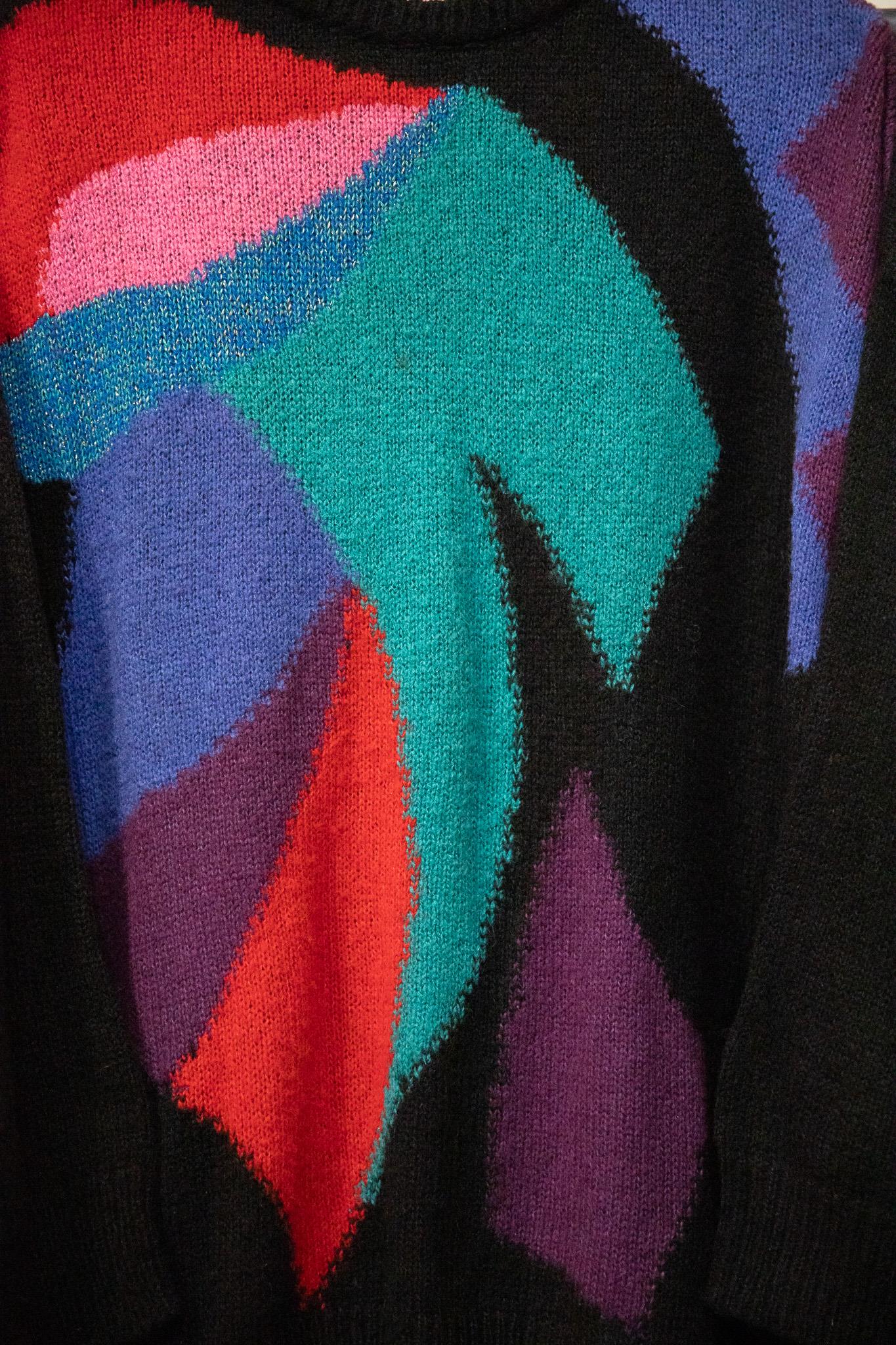 Colorful Knit Wool Kazak