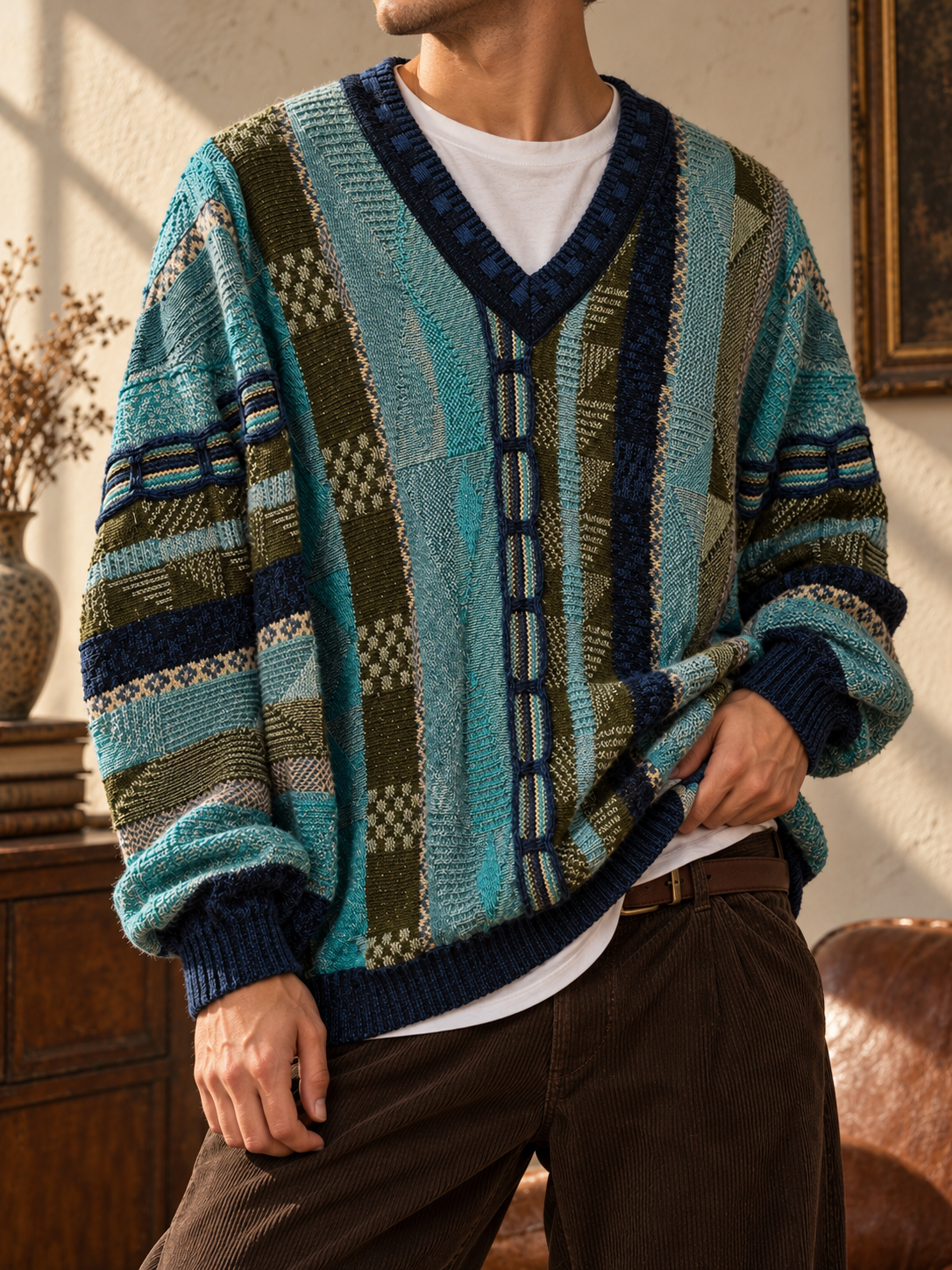 Coogi Tarz Classic V Yaka Kazak