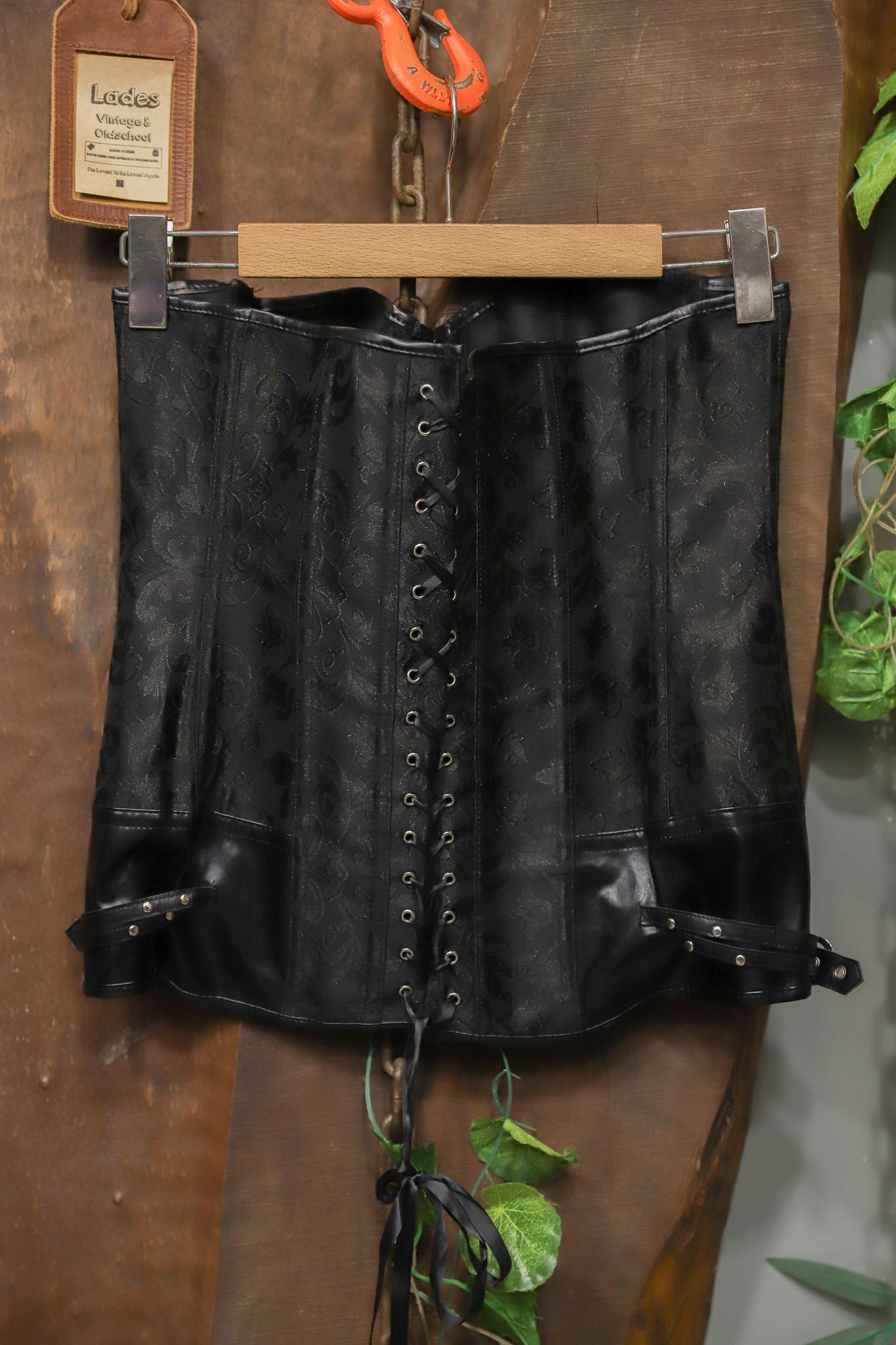 Dark Black Gothic Korset