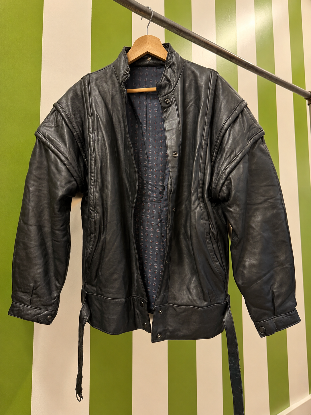 Dik Yaka 1990s Streetwear Deri Ceket
