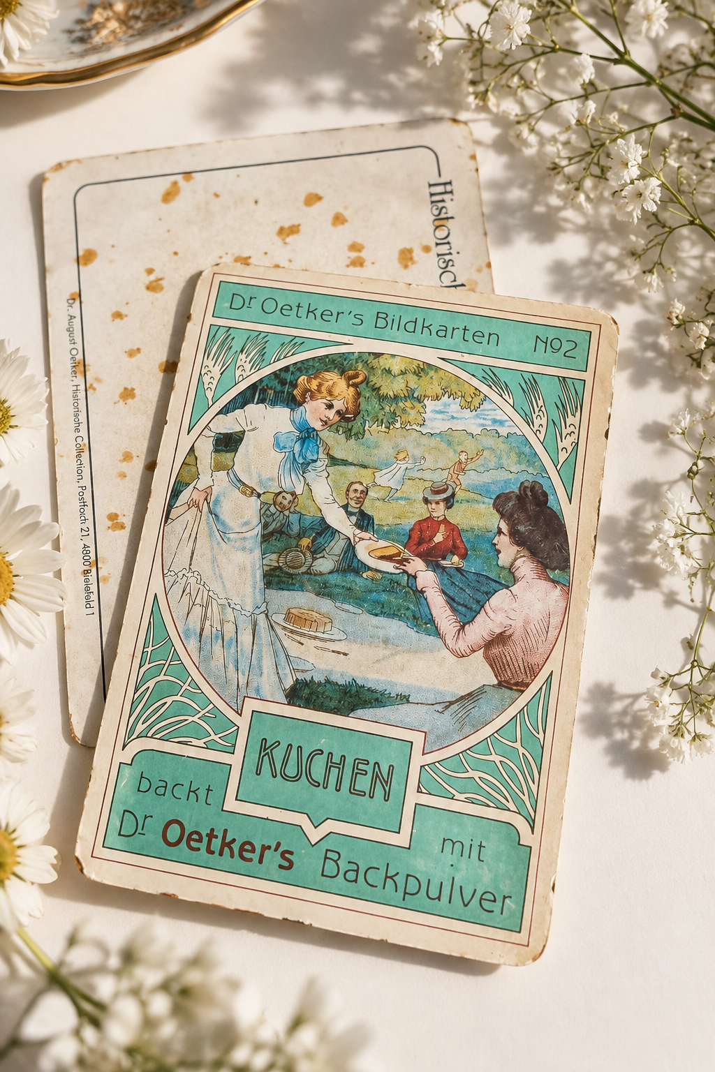 Dr. Oetker Bildkarten — 1900ler Başı Antika 3lü Metal Set