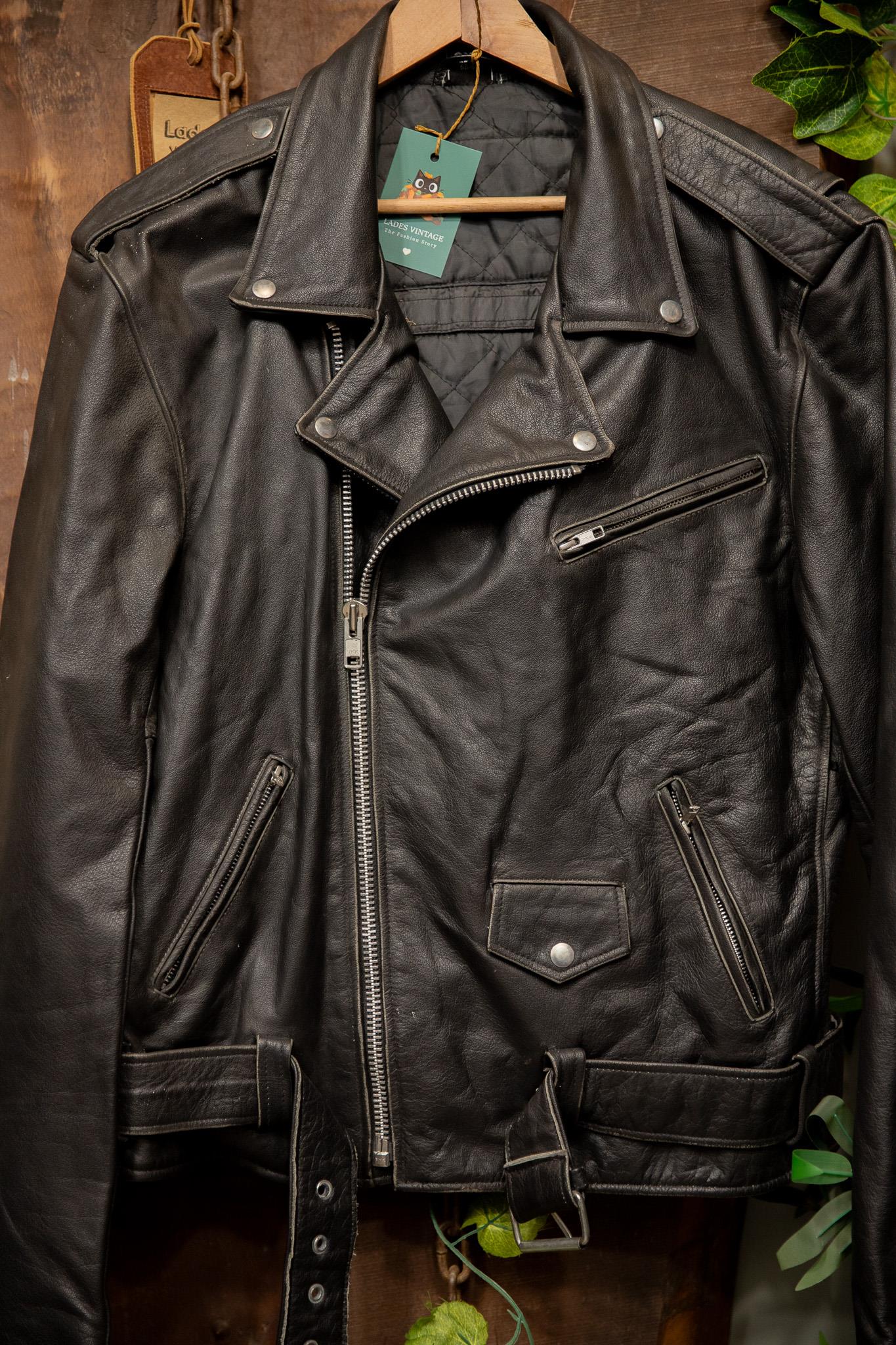 Eskitme Biker Classic Deri Ceket