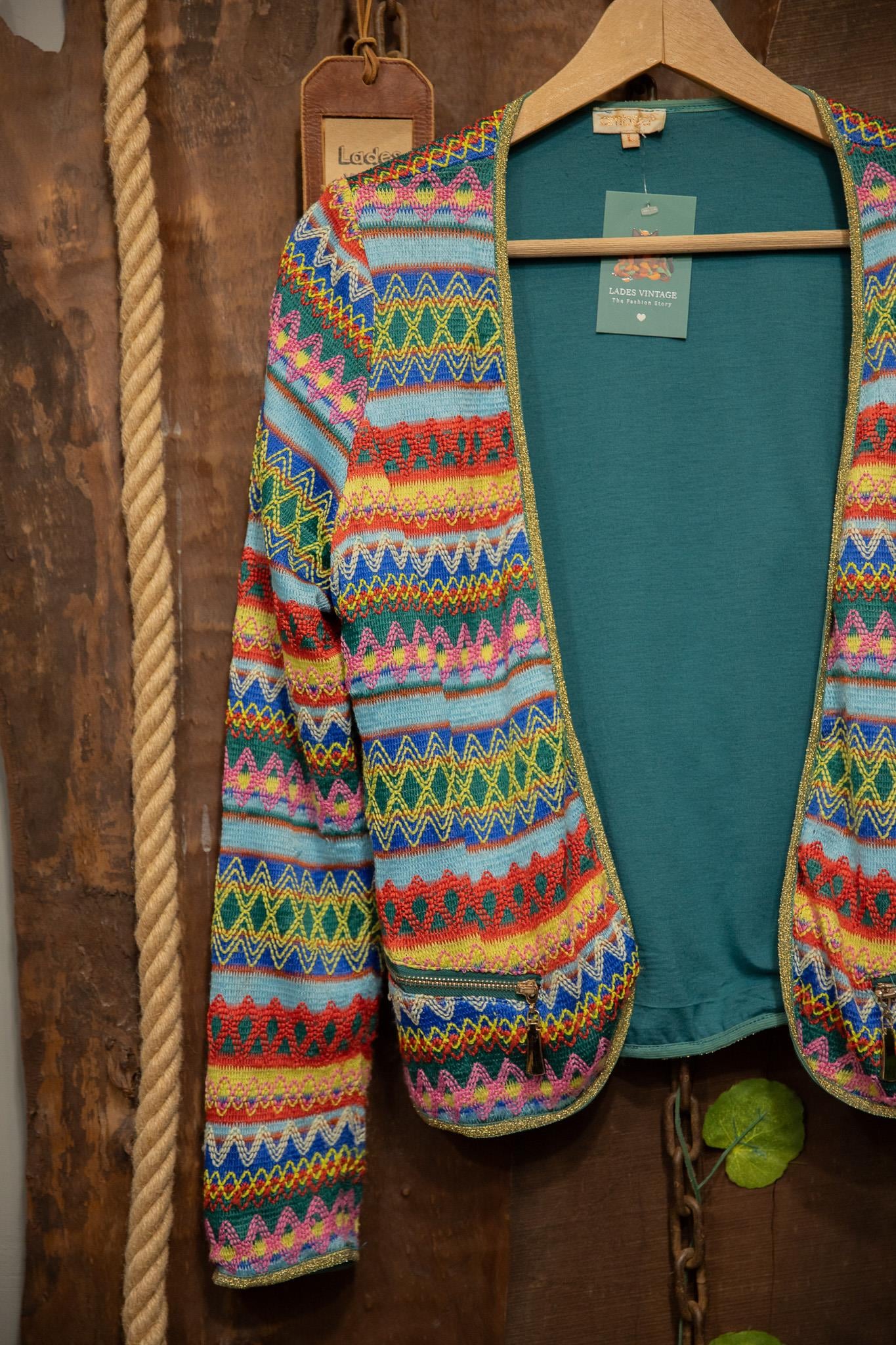 Ethnic Coogi Örgü Ceket/Hırka