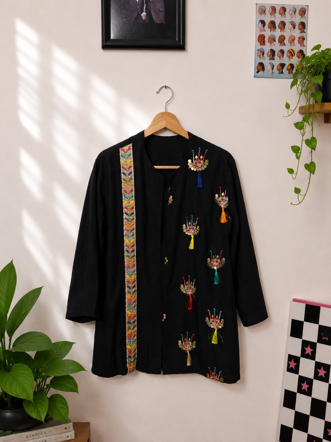 Etnik Boho Stil Kimono Ceket