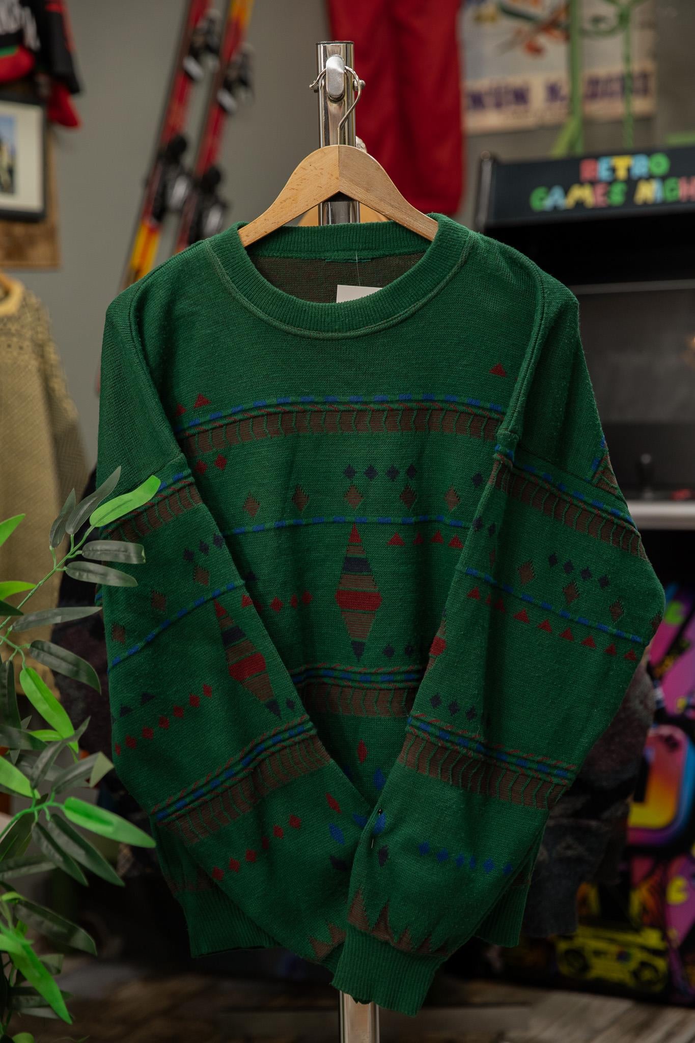 Etnik Green Unisex Kazak