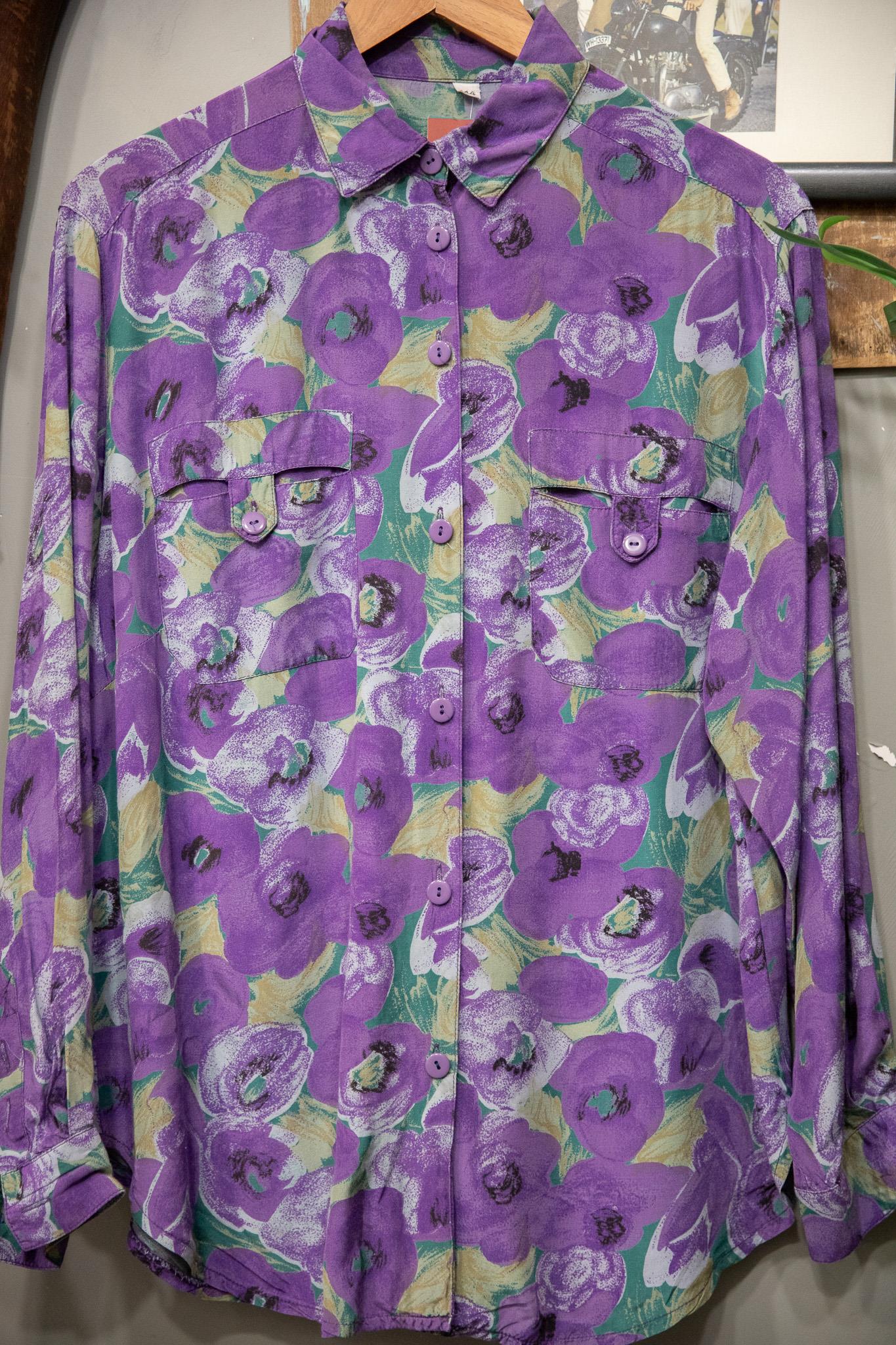 Etnik Purple Salaş Gömlek