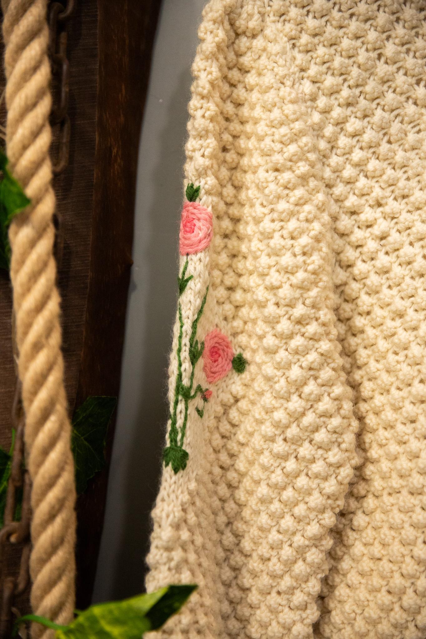 Floral Knit Rose Ceket-Hırka