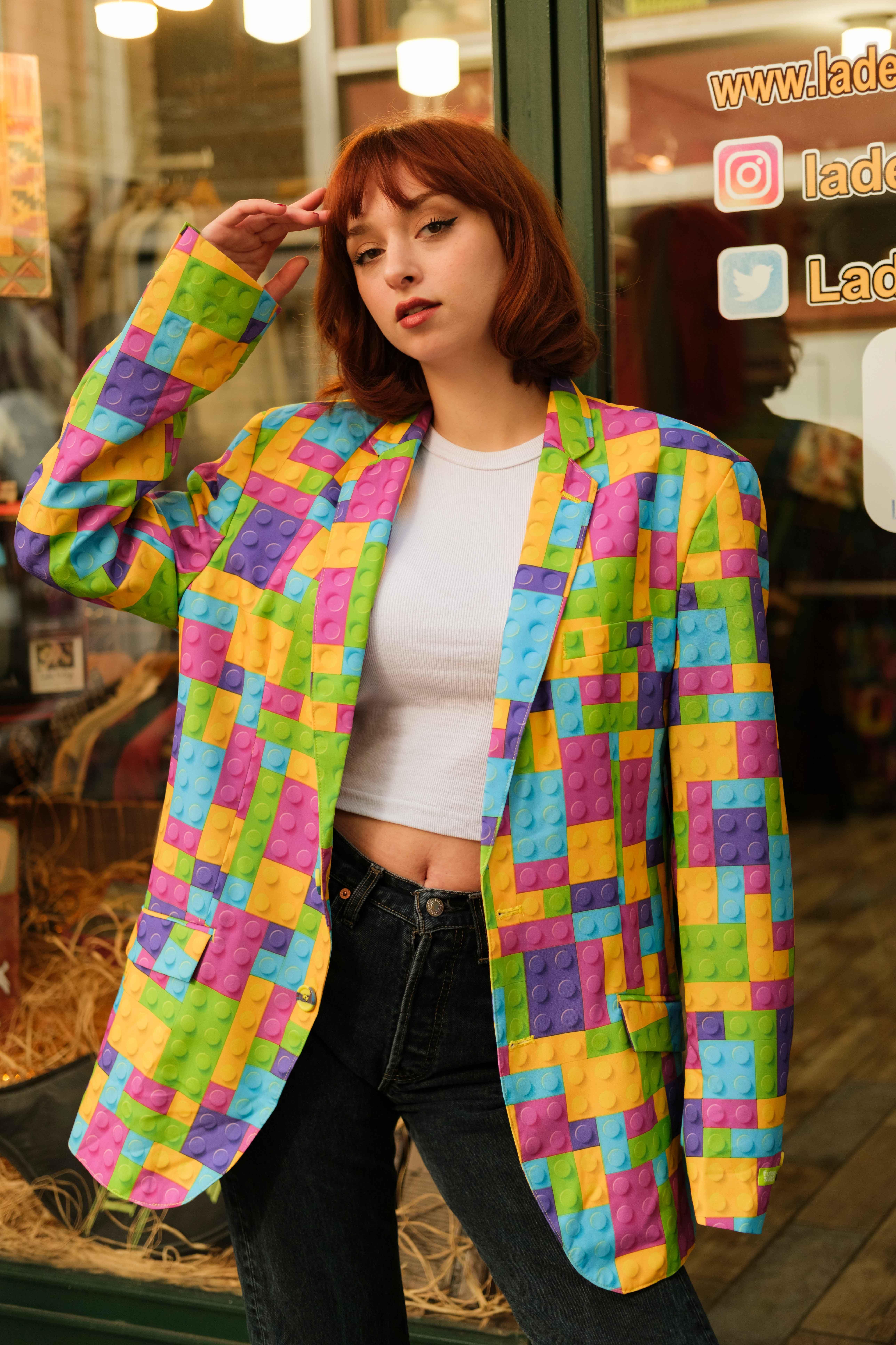 Funny Suits Model Gökkuşağı Renk Kadın Ceket