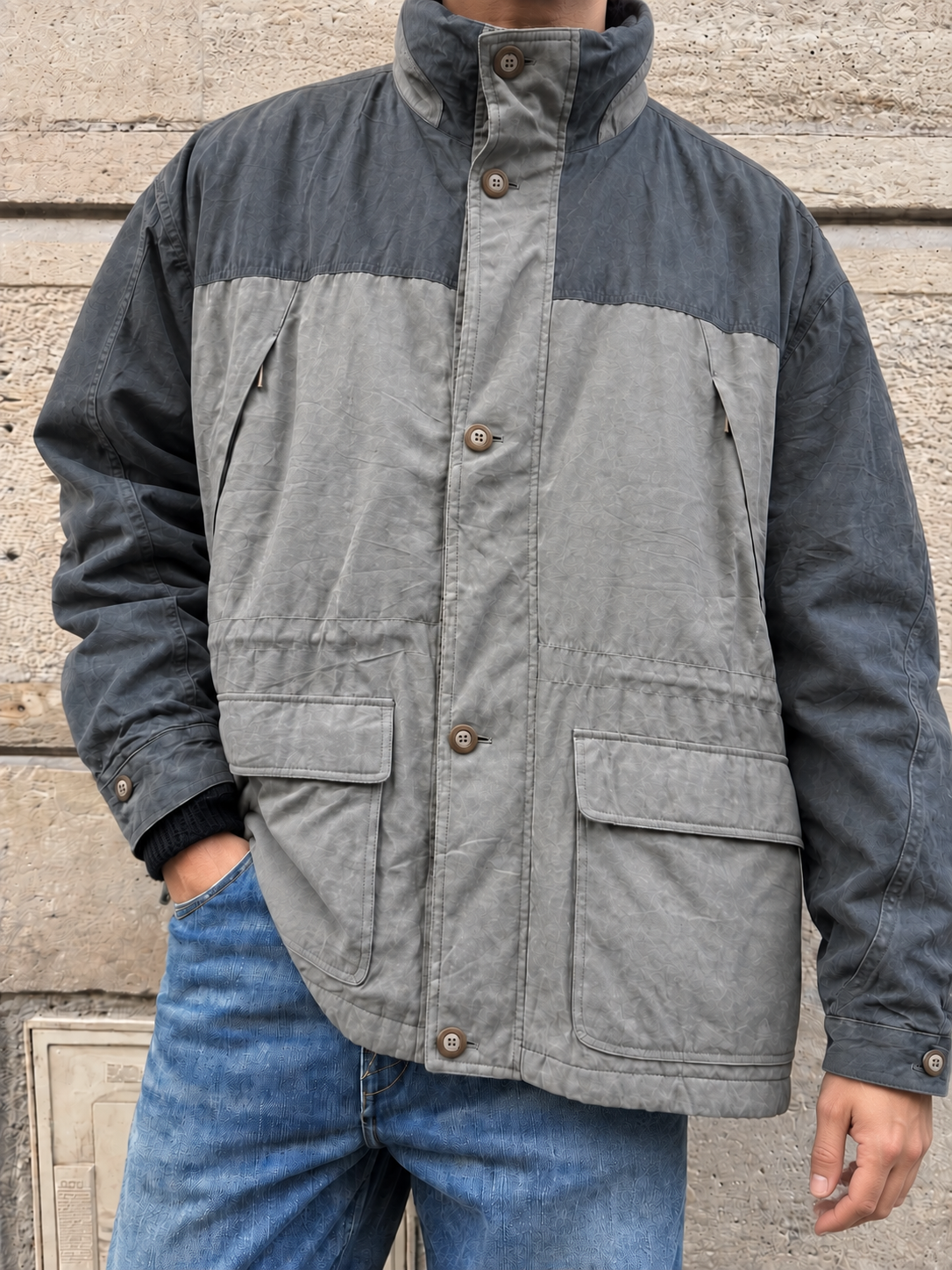 Gorpcore Süet Dokulu Coat Ceket/Mont