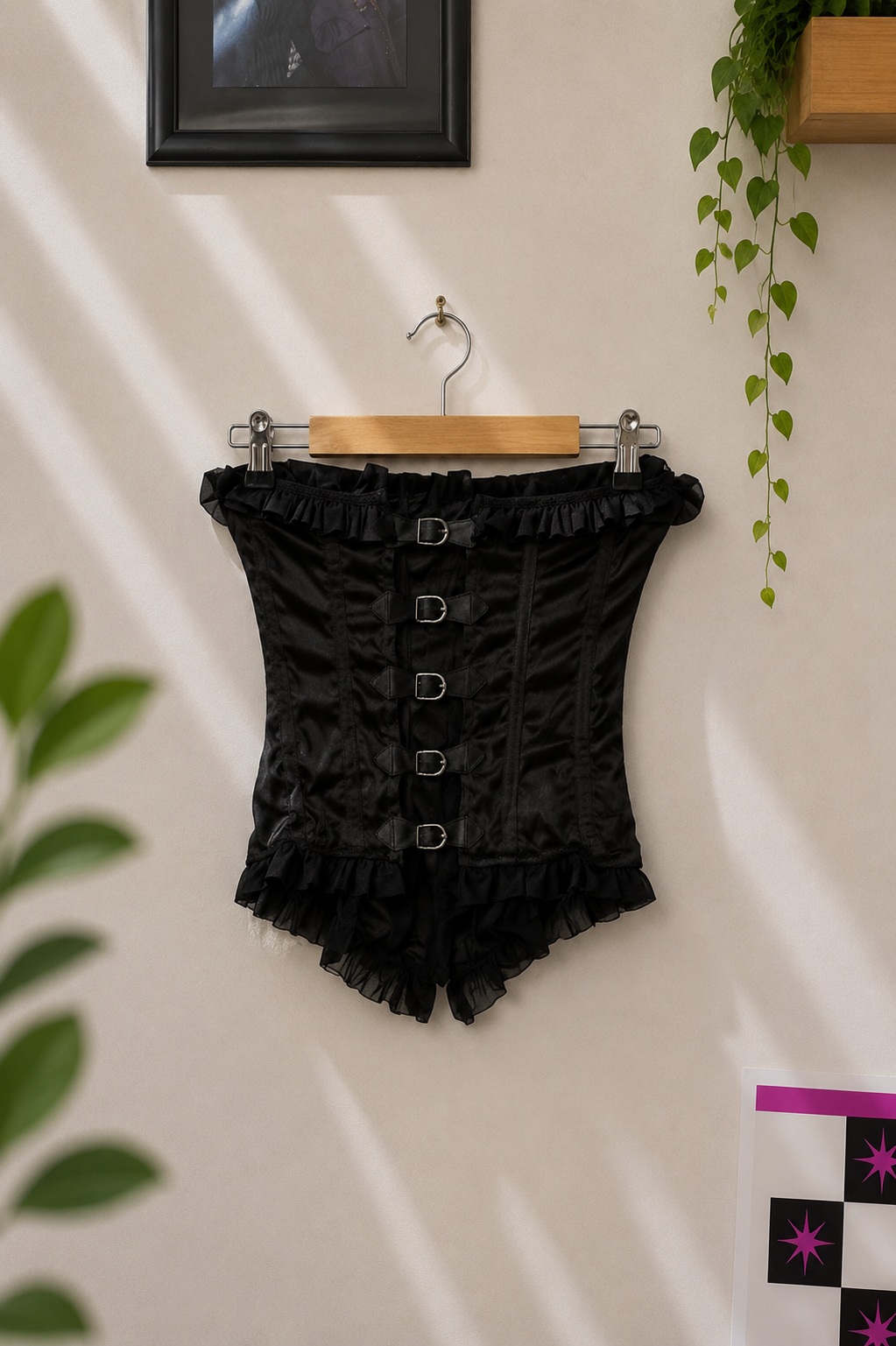 Goth Glam Metal Tokalı Korse