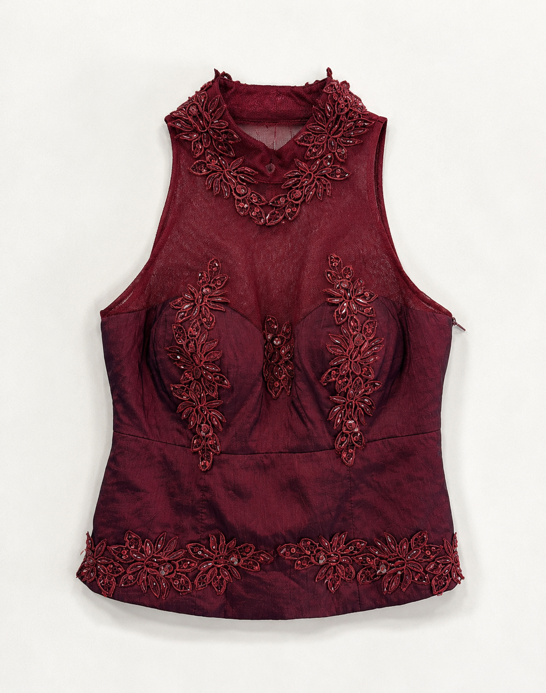 Gothic Romantizm Bordo Bluz