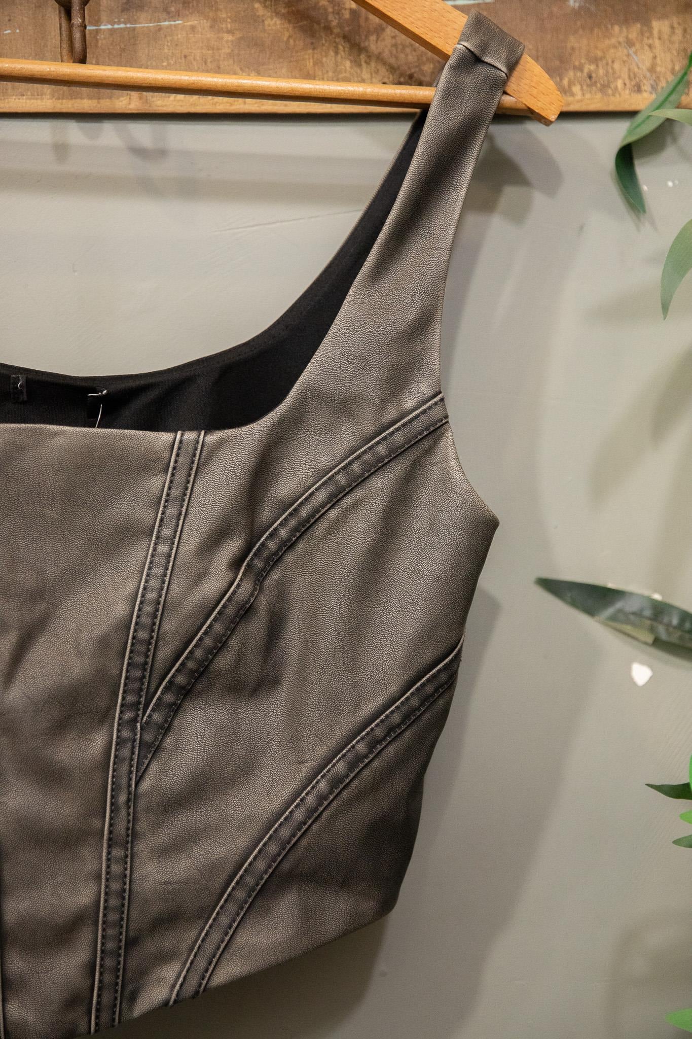 Grey Biker Corset