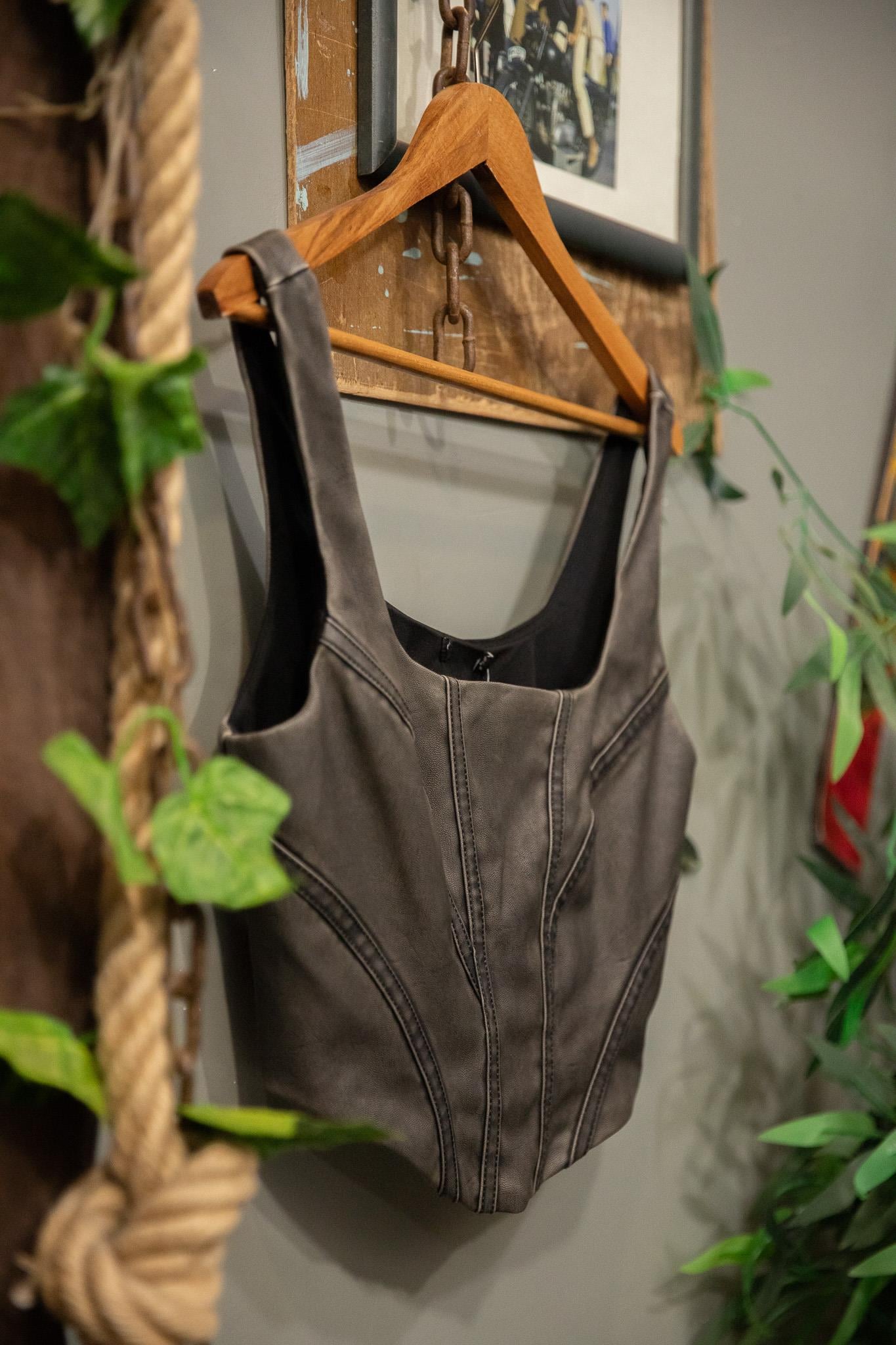 Grey Biker Corset