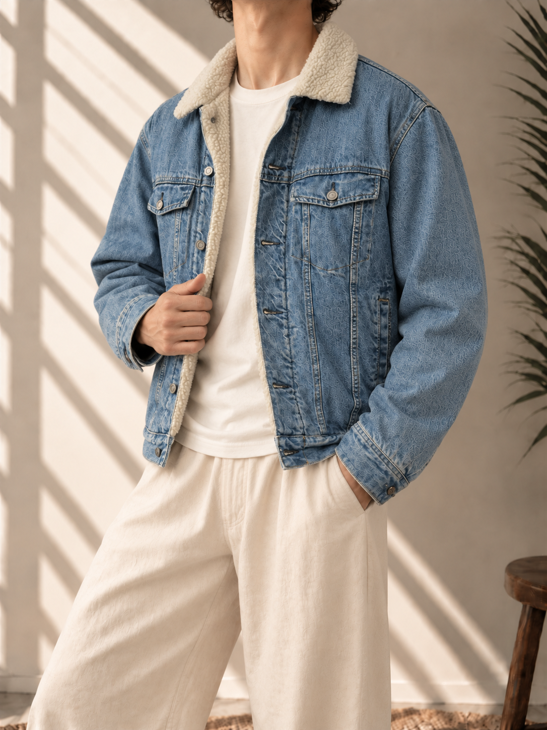 İçi Kürklü Americana&Classic Kot Ceket