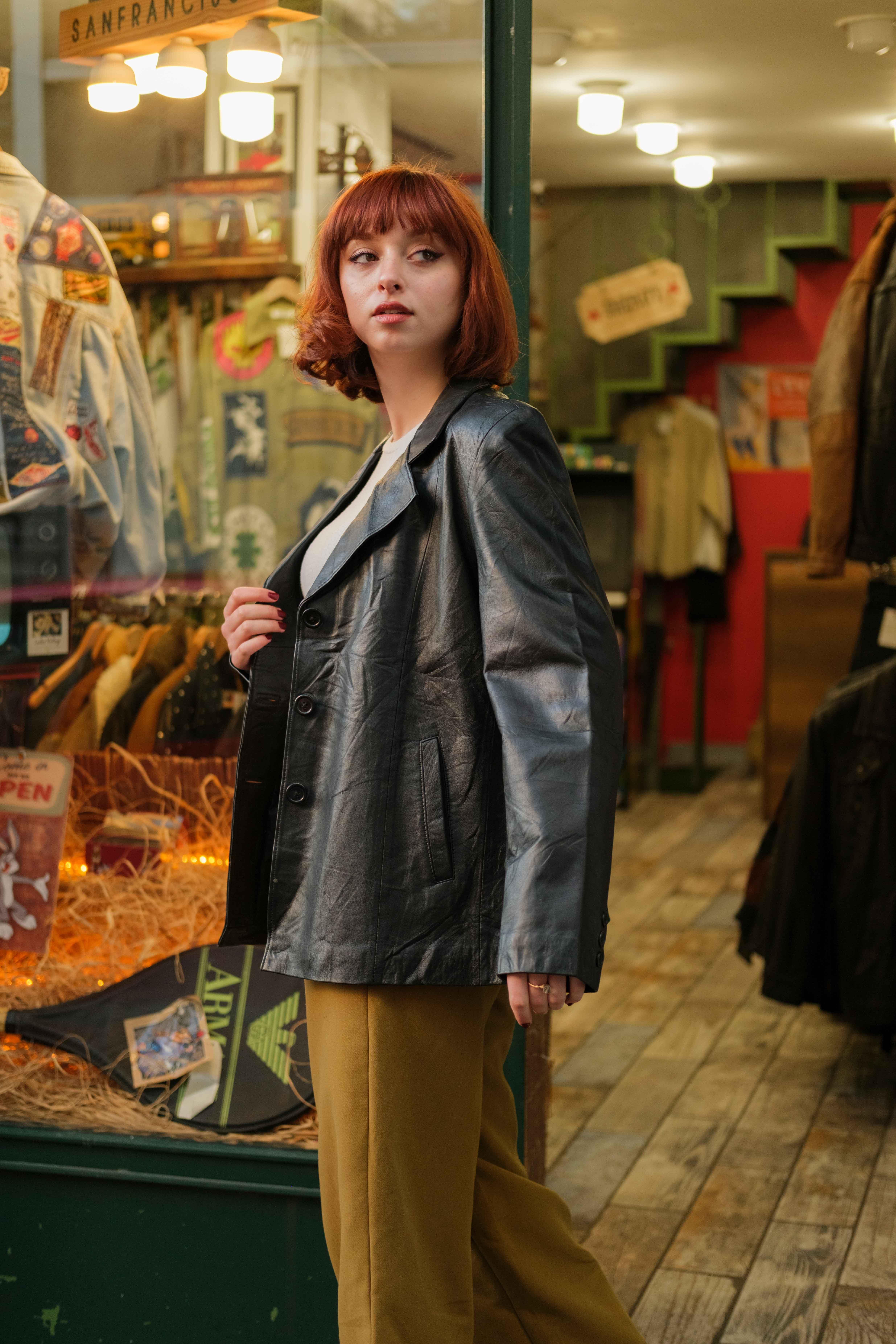 İtalian Blazer Model Kadın Deri Ceket