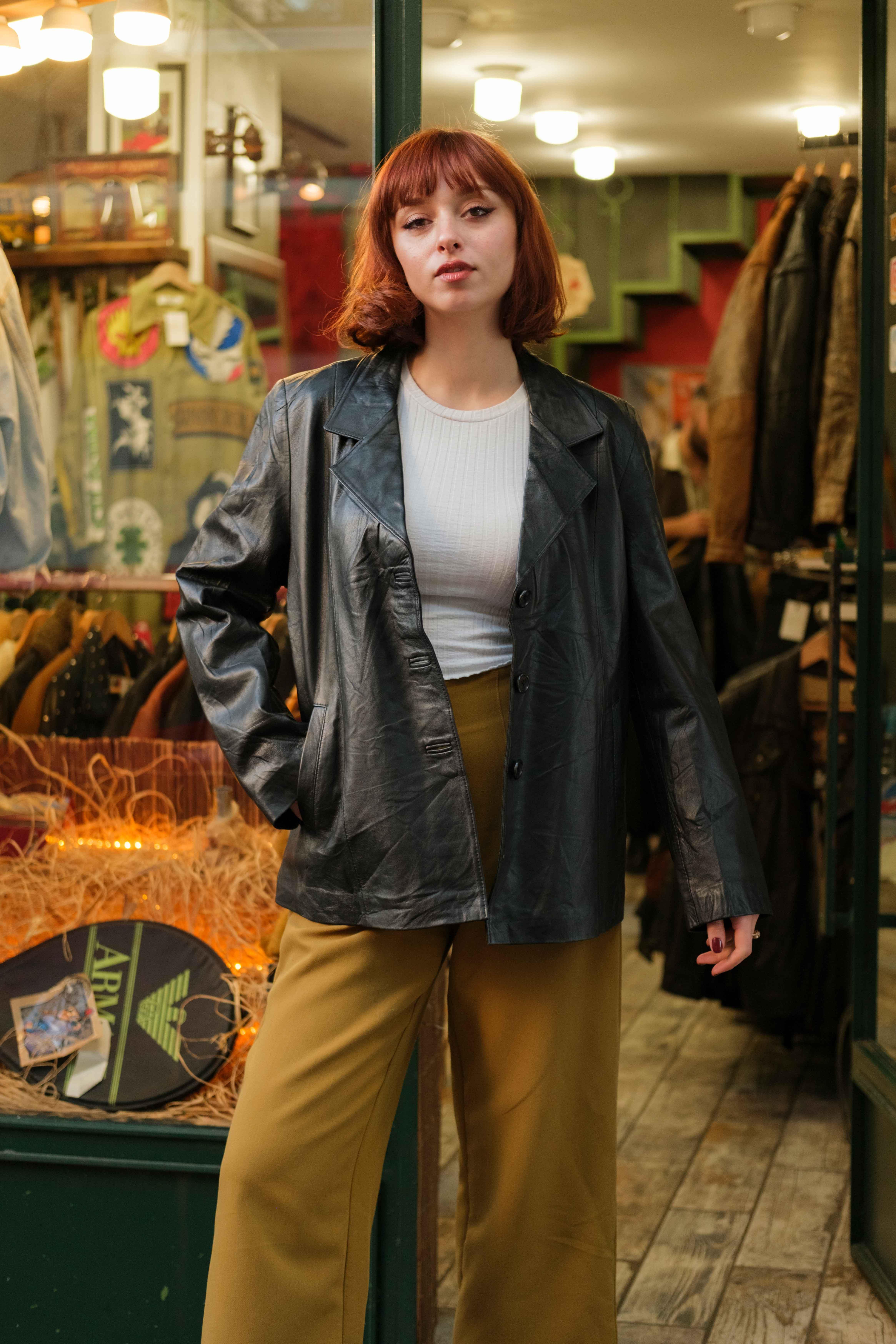İtalian Blazer Model Kadın Deri Ceket