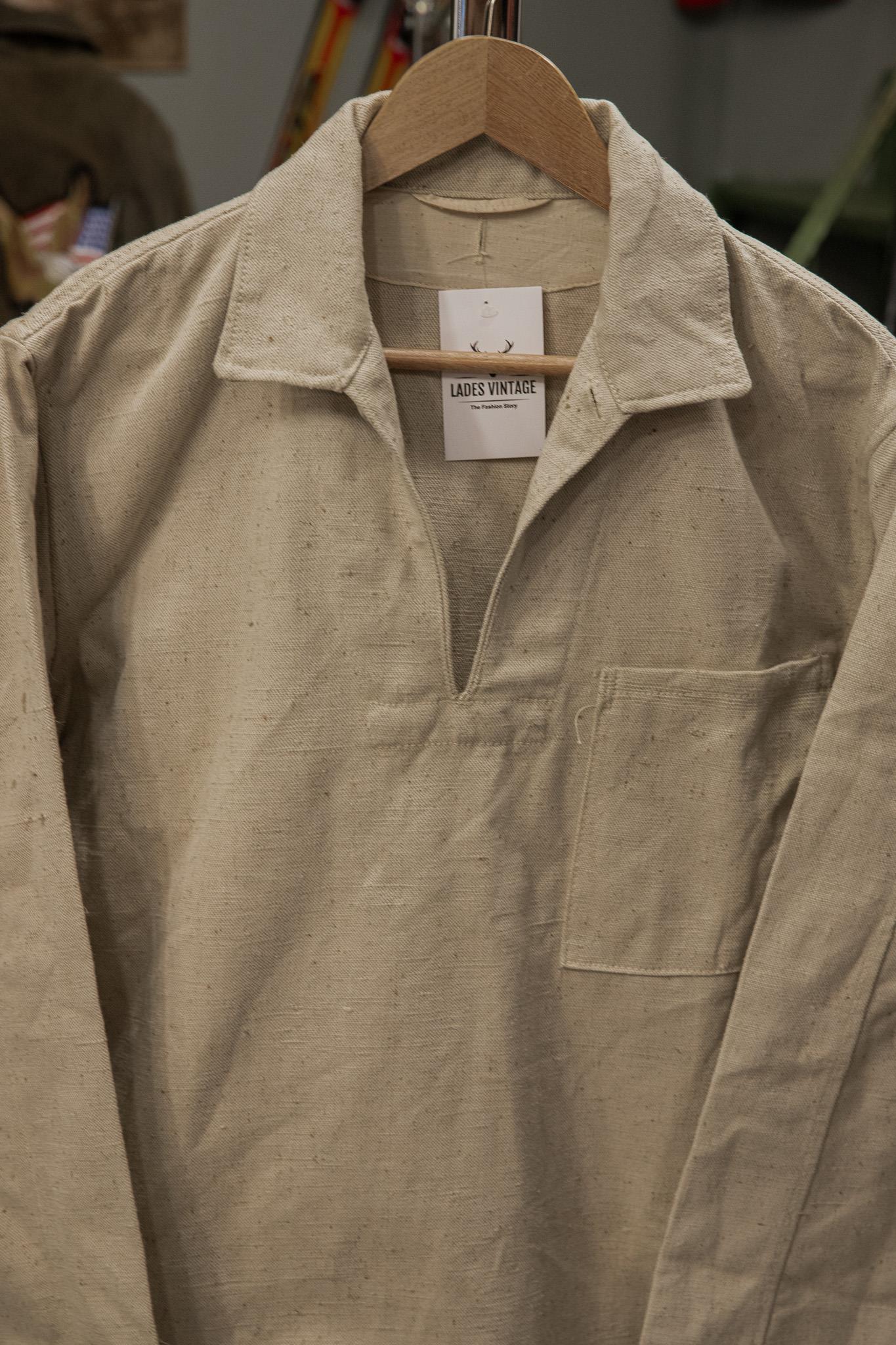 İtalian Tasarım Ham Keten Gömlek