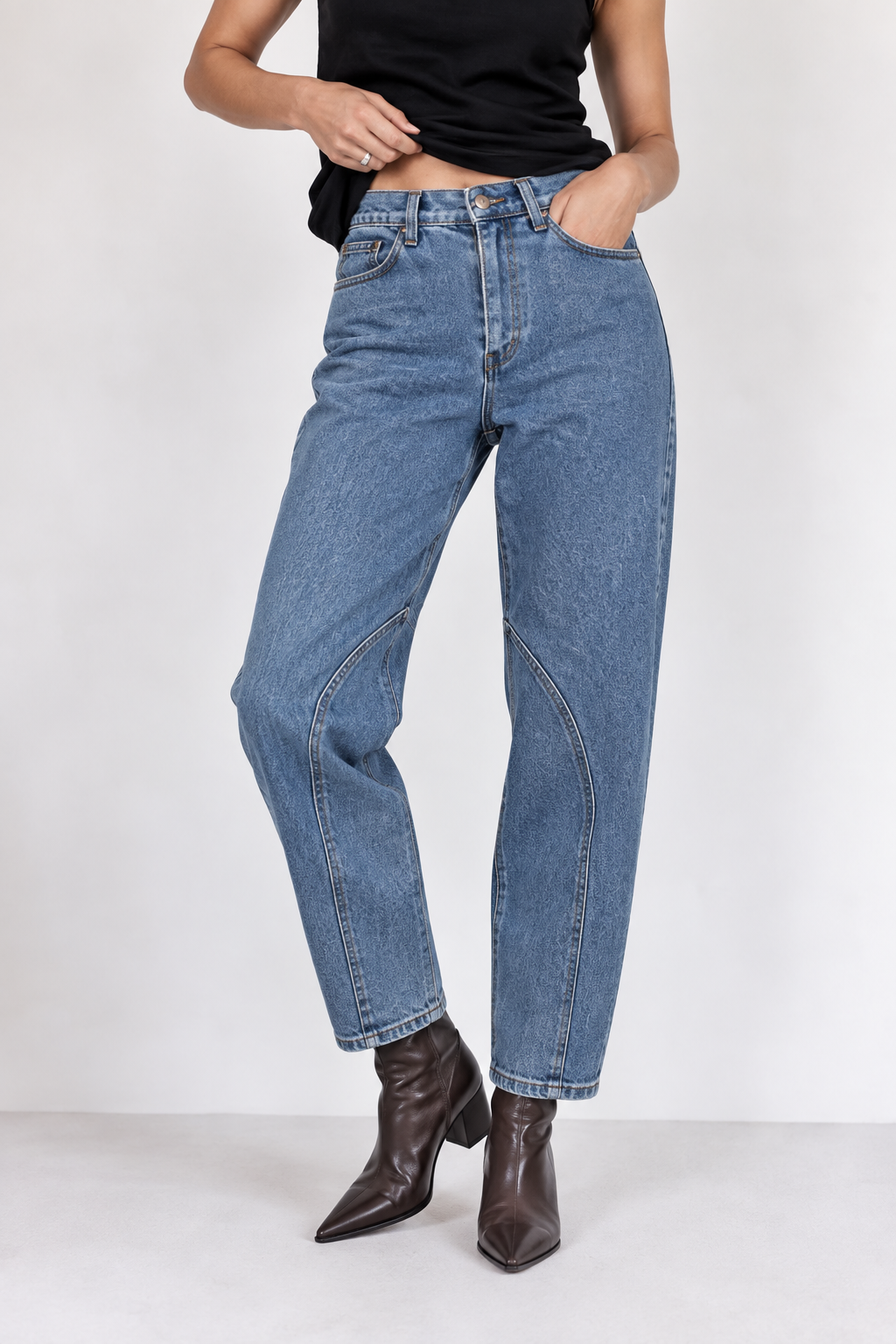 Italy 2000s Yüksek Bel Jean Pantolon
