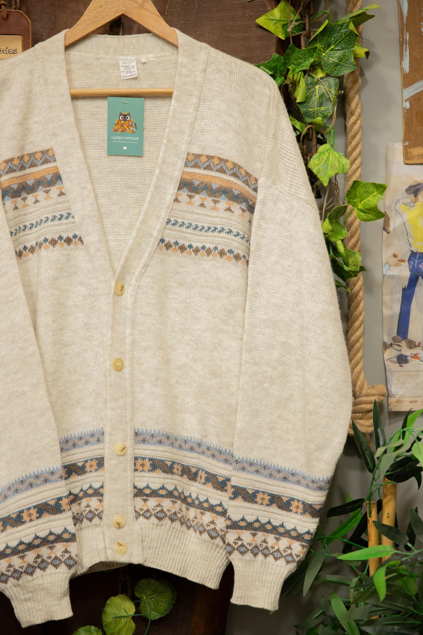 ITALY 90s Nordic V-Neck Hırka
