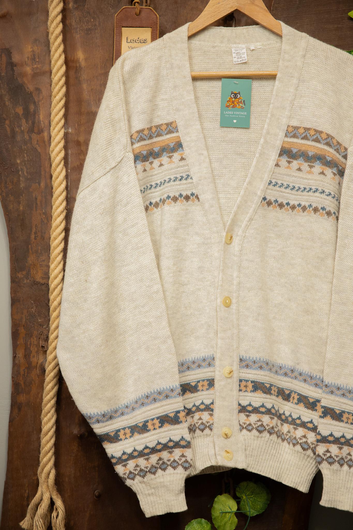 ITALY 90s Nordic V-Neck Hırka