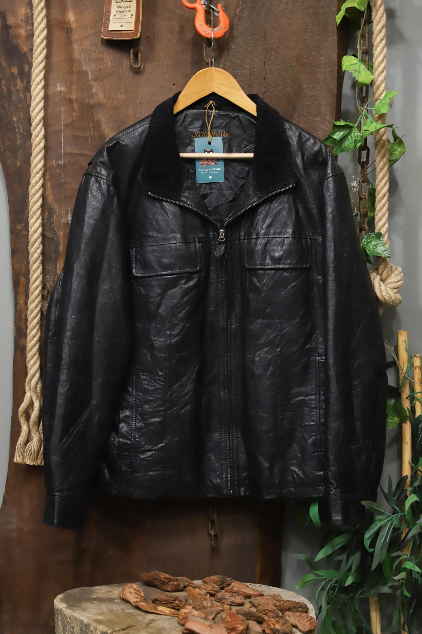 Kadife Yaka Biker 90s Deri Ceket