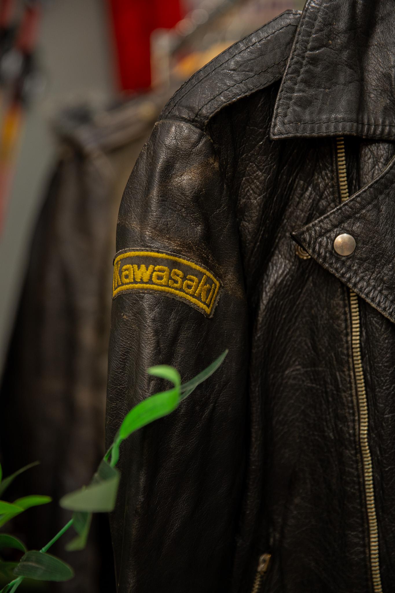 KAWASAKİ Biker Model Unisex Deri Ceket