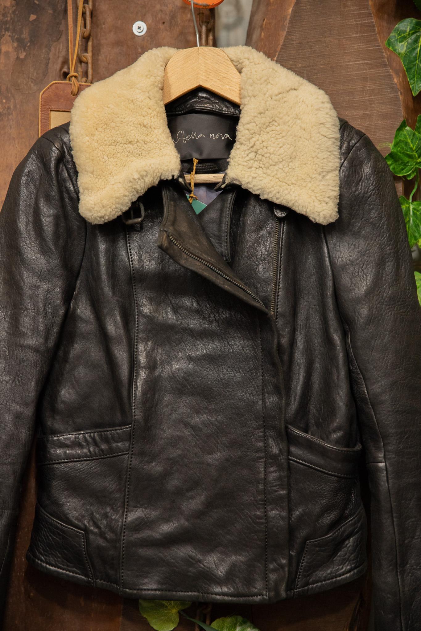 Kürk Yaka Classic Biker Deri Ceket