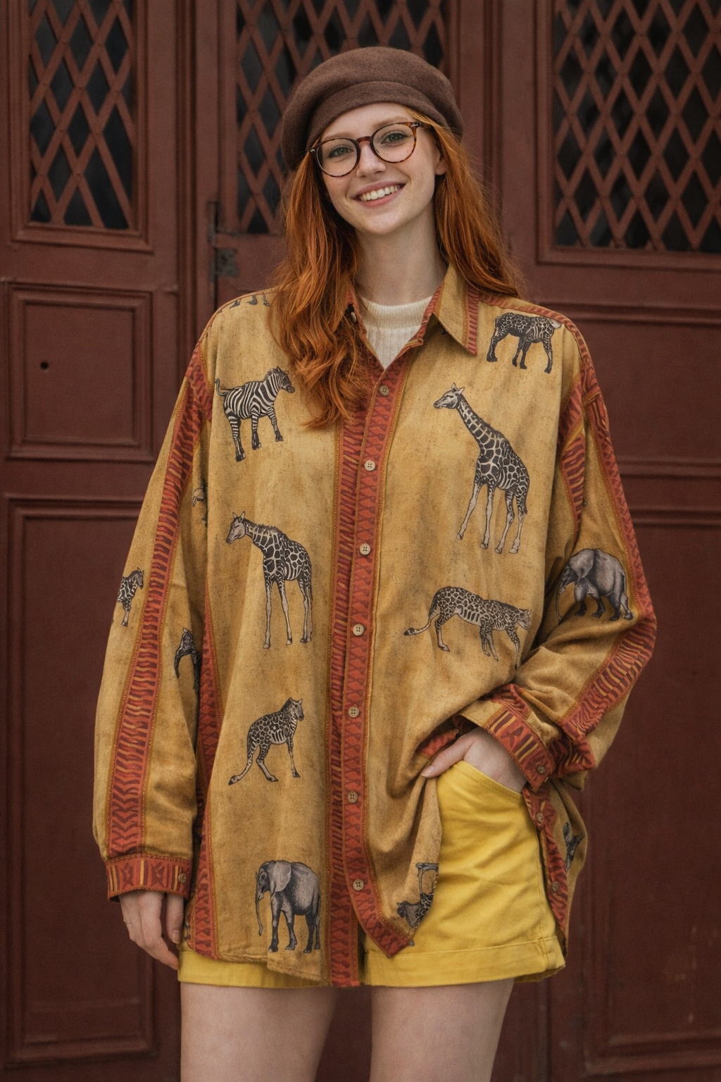 Lades Ateiler 90s Retro Gömlek