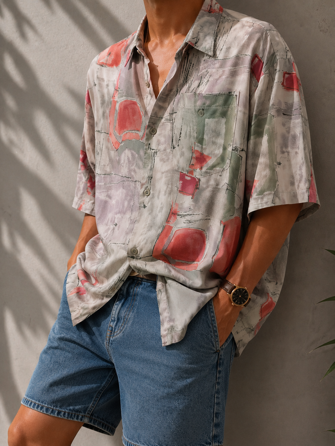 LILIN 1990s Casual Gömlek
