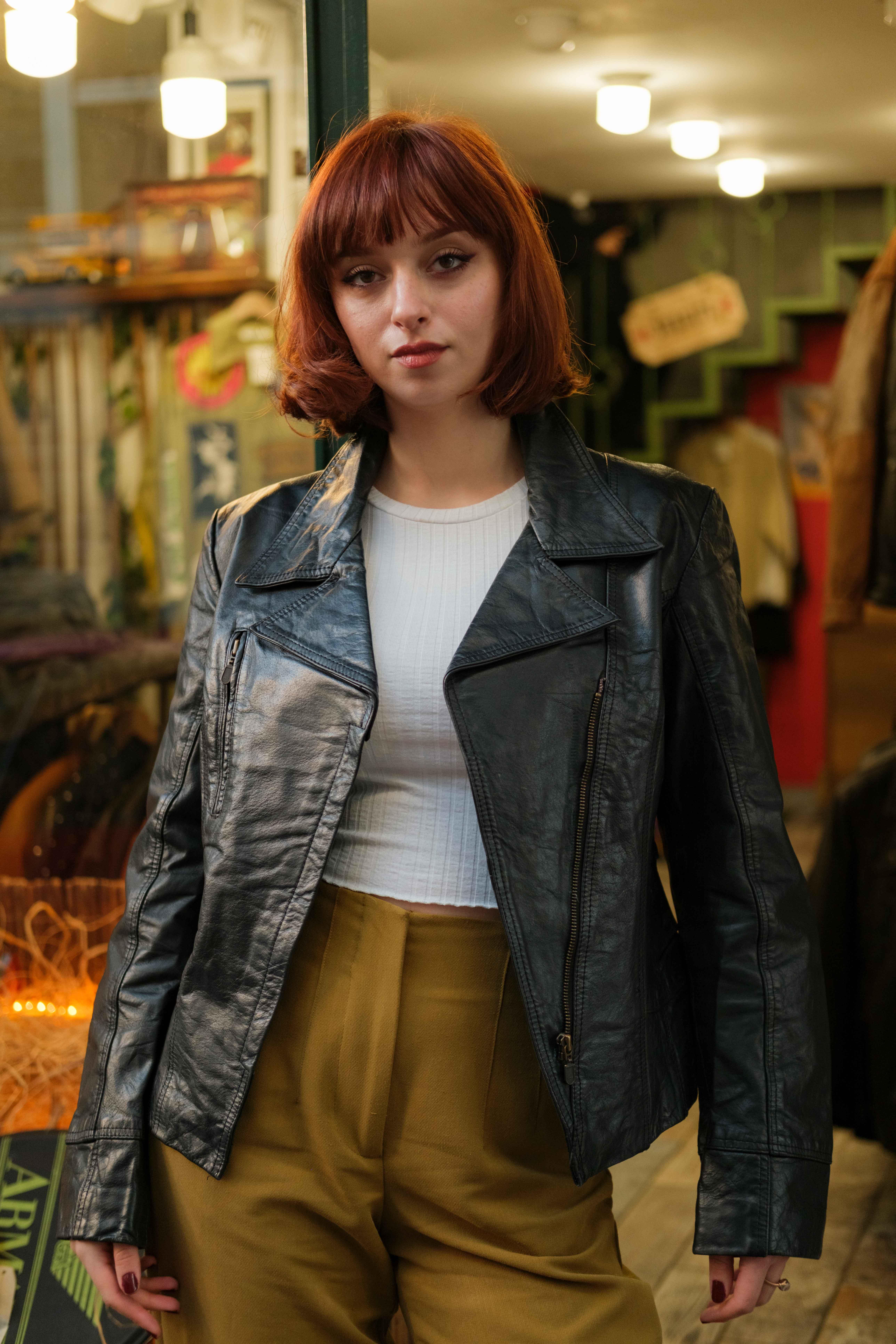 London Biker Model Kadın Deri Ceket