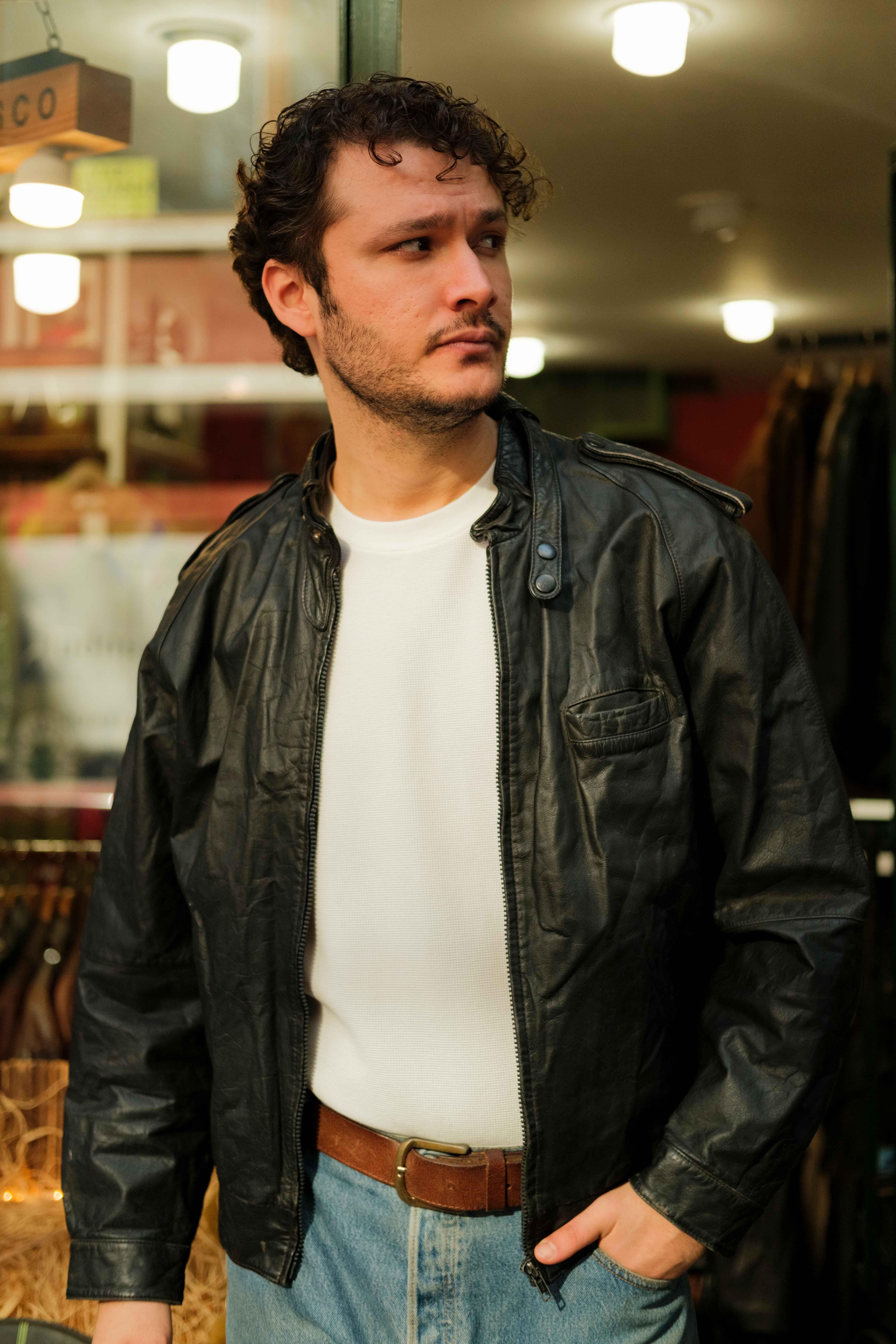 LUIGI TOMASI Germany Bomber Model Unisex Deri Ceket