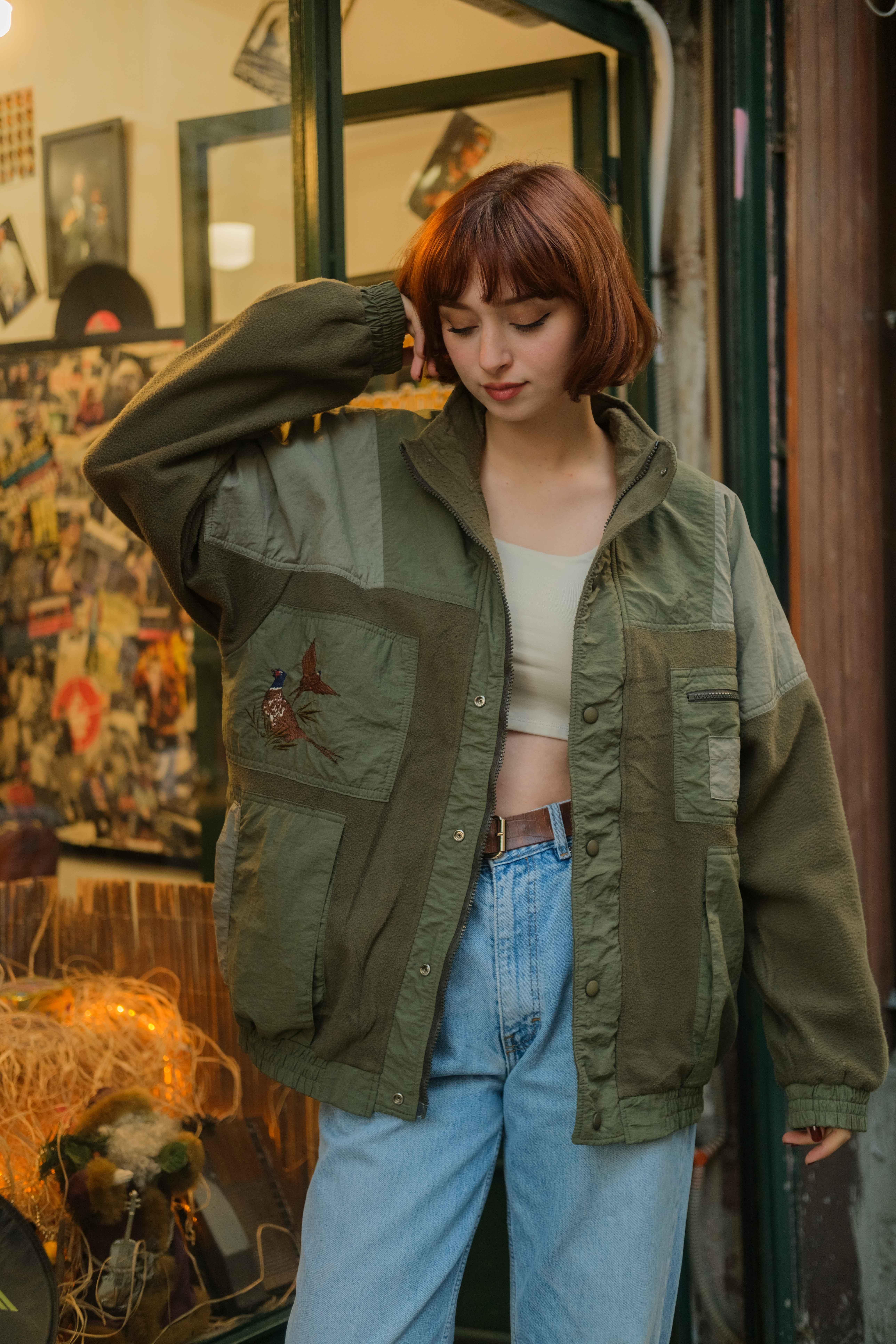 Nakışlı Austria Tasarım Unisex Vintage Ceket