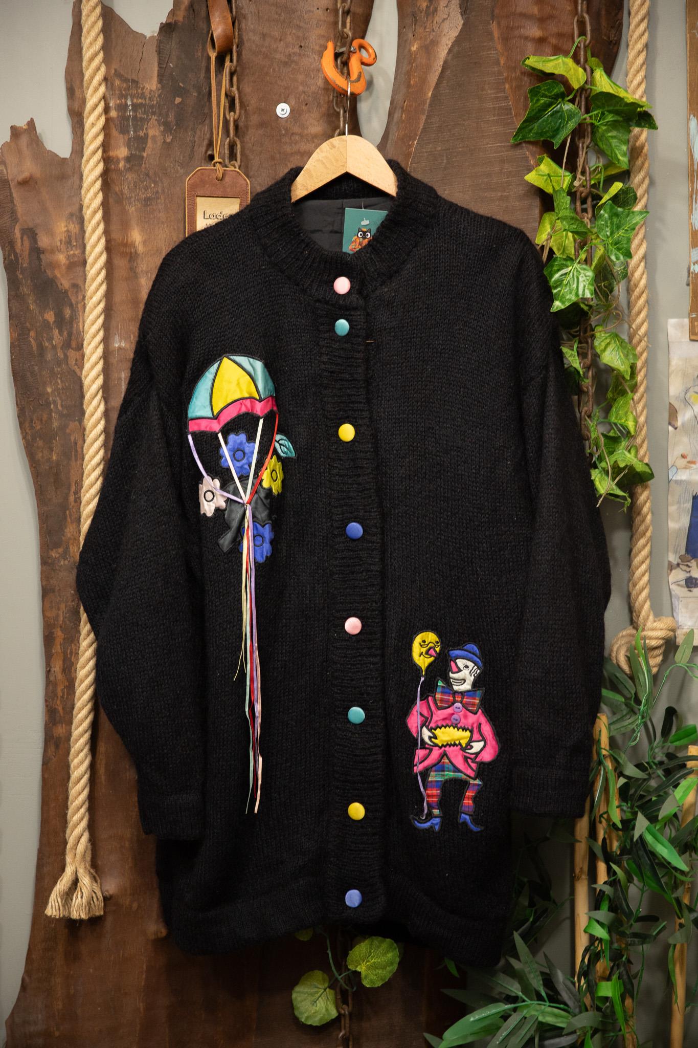 Oversize Palyaço 90s Wool Hırka