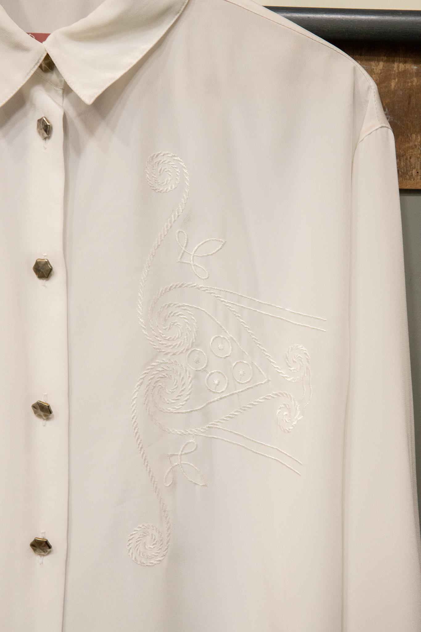 Paris Nakışlı Kadın Gömlek