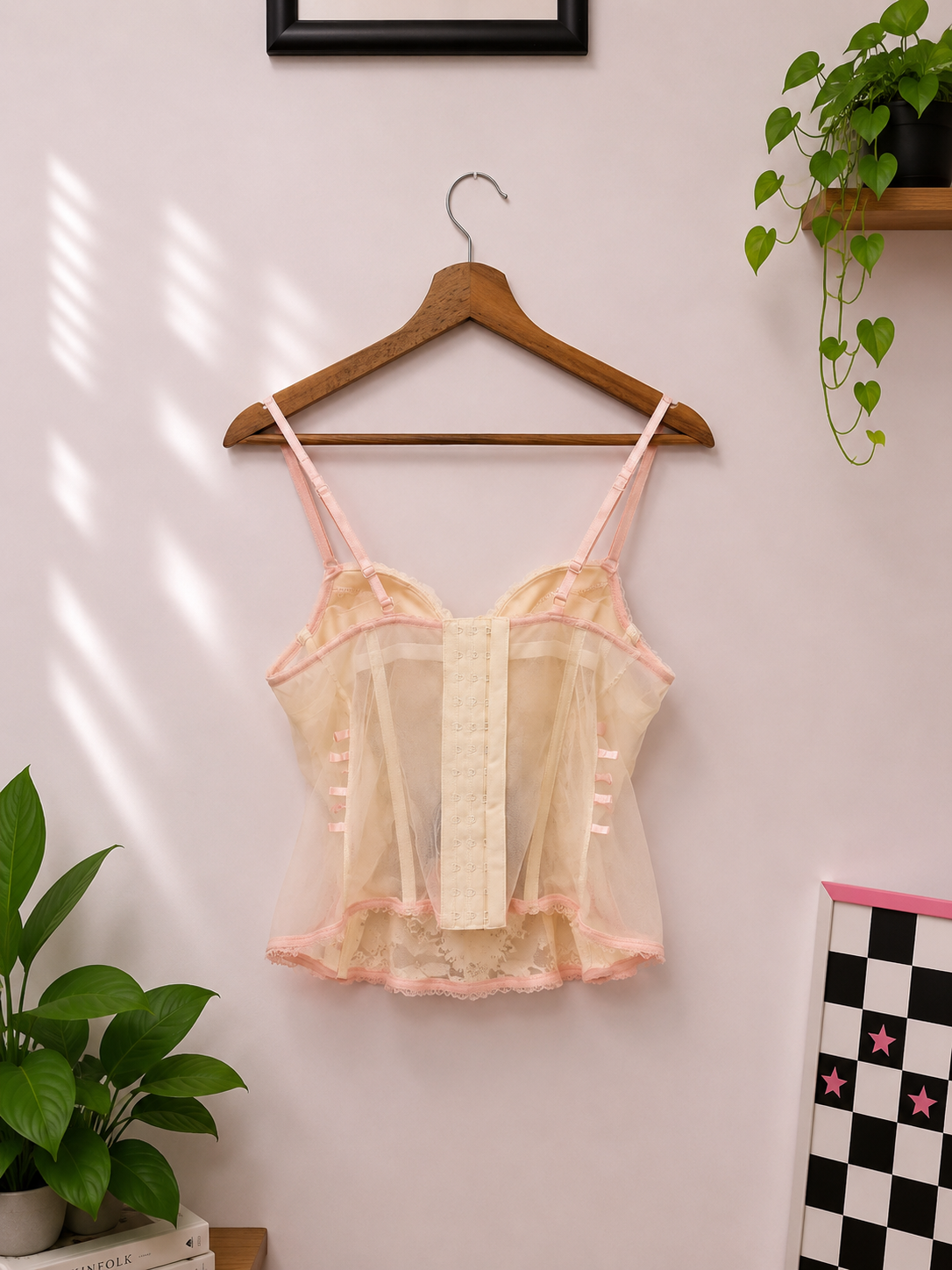 Pastel Floral&Sheer Korse