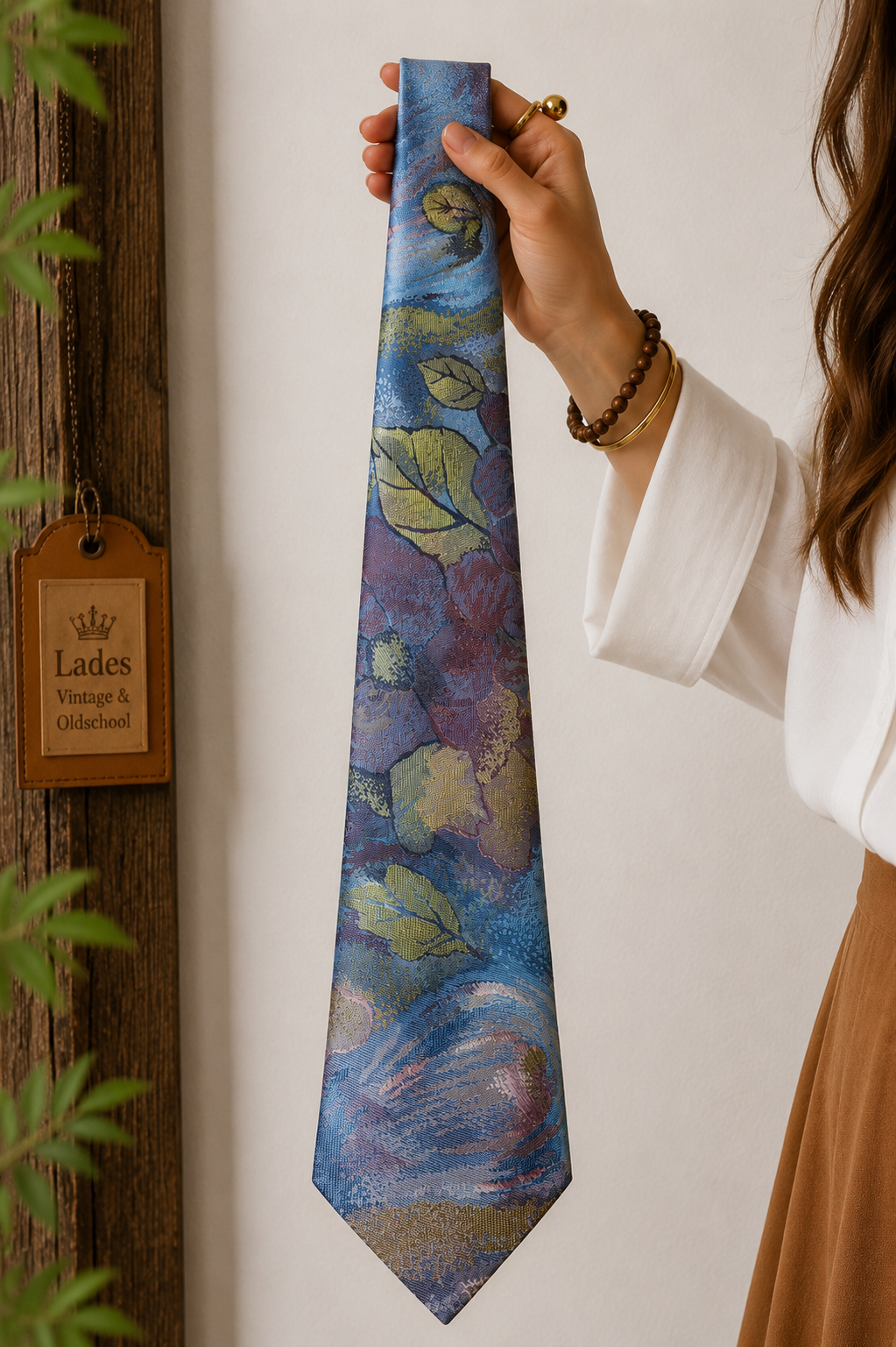 Pastel Tonları Güllü Kravat