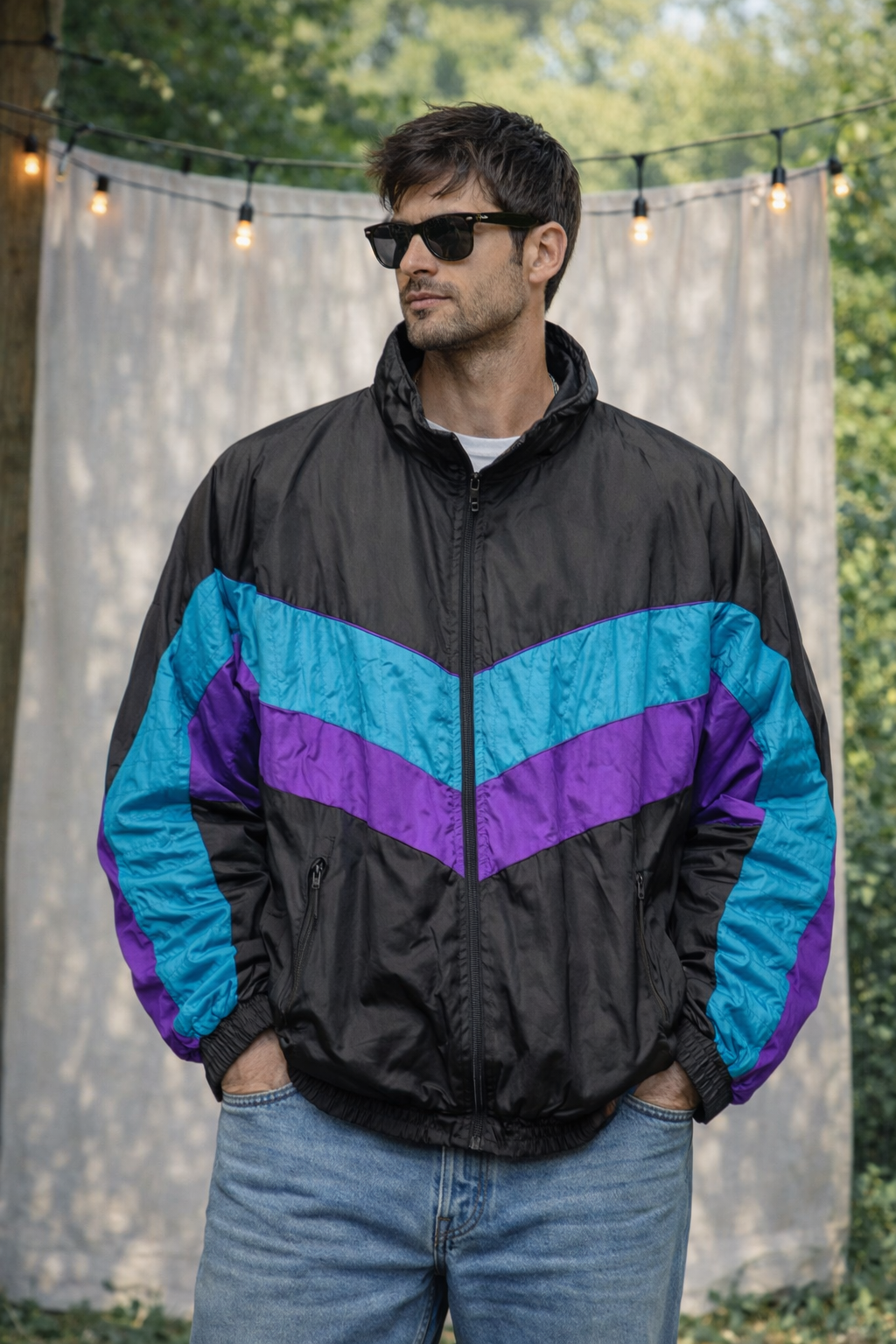 Purple 90s Festival Windy Spor Ceket