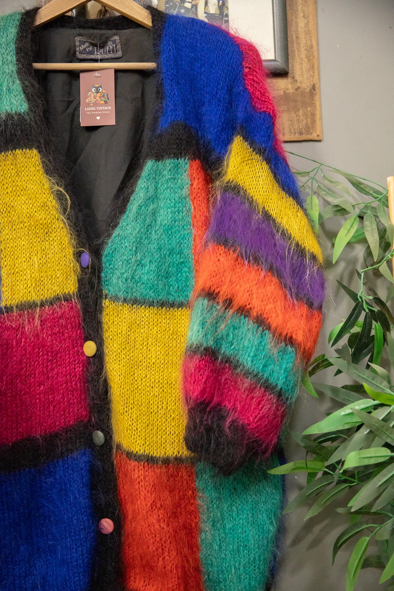 Rainbow 80s Wool Hırka/Ceket