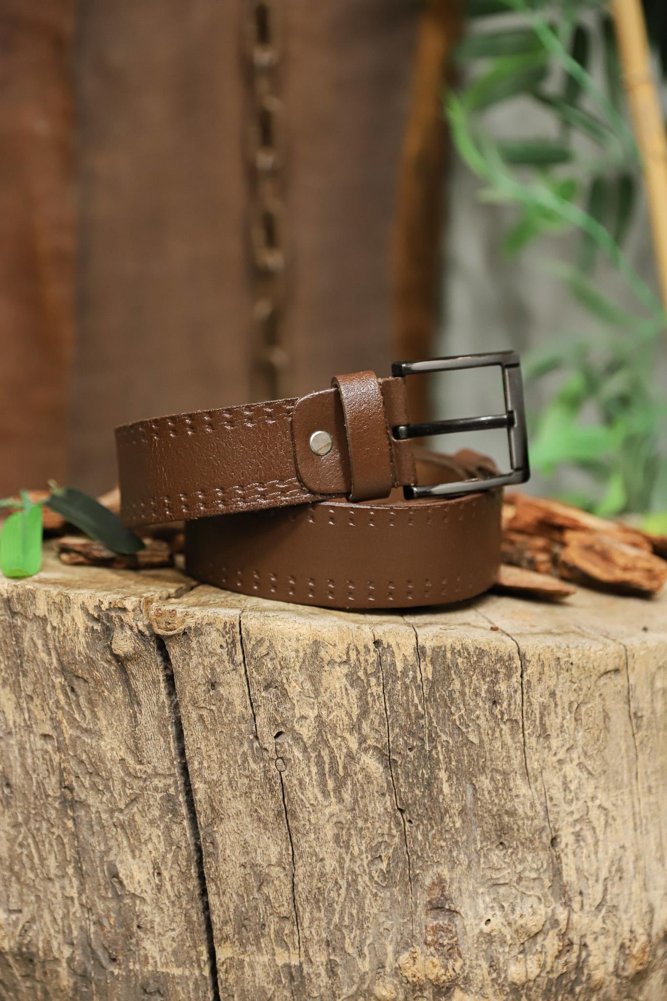 Rugged Brown Deri Kemer