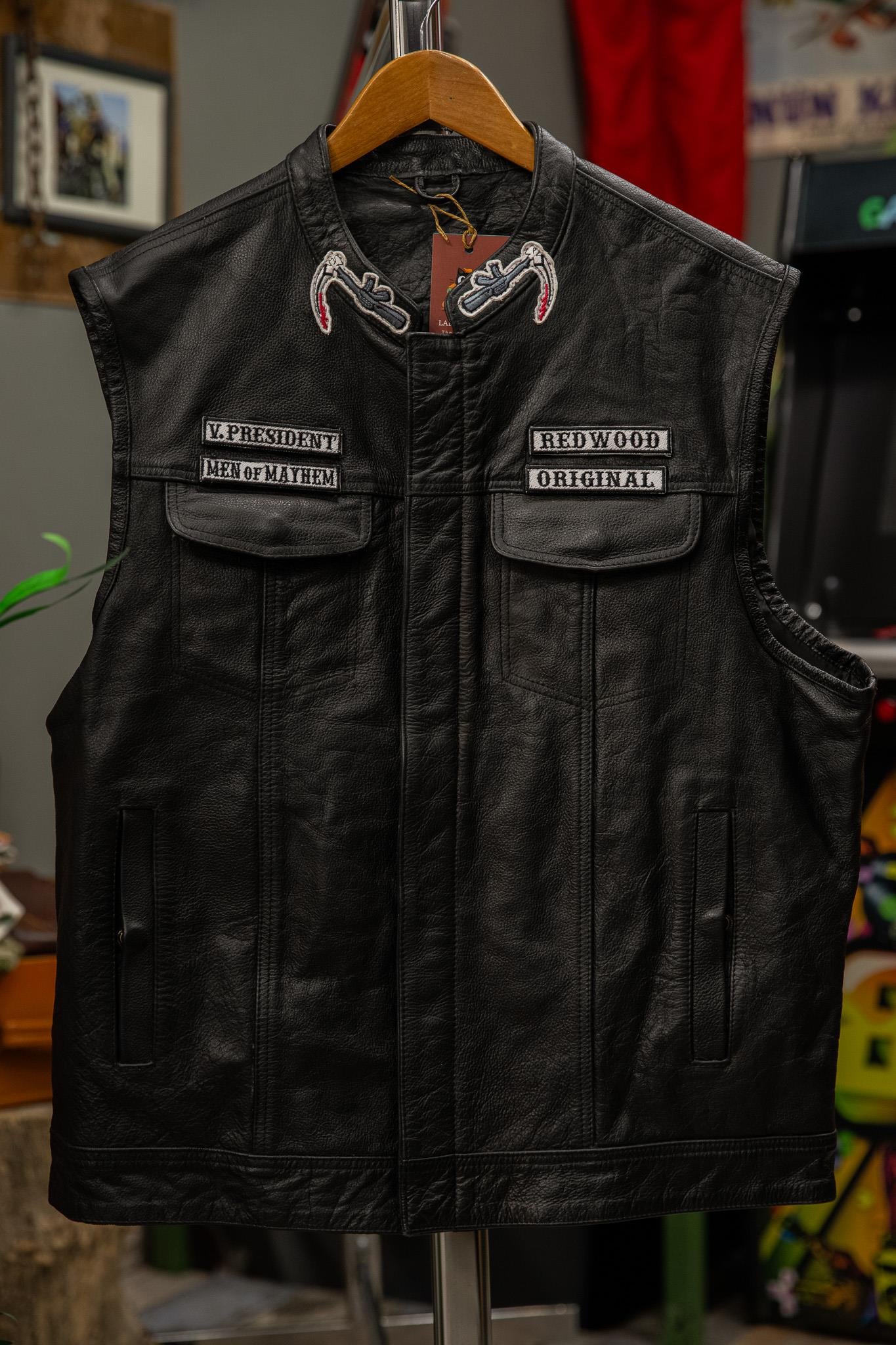 SOHS OF ANARCHY Tasarım Deri Yelek/Ceket