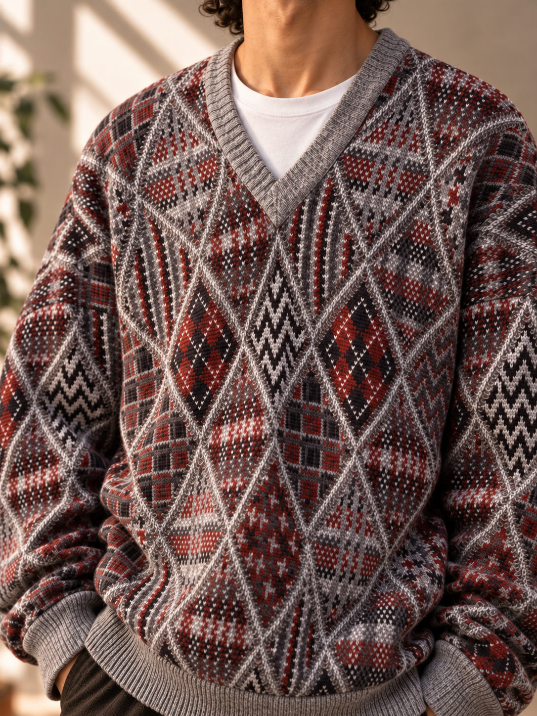 V Yaka Classic Argyle Kazak