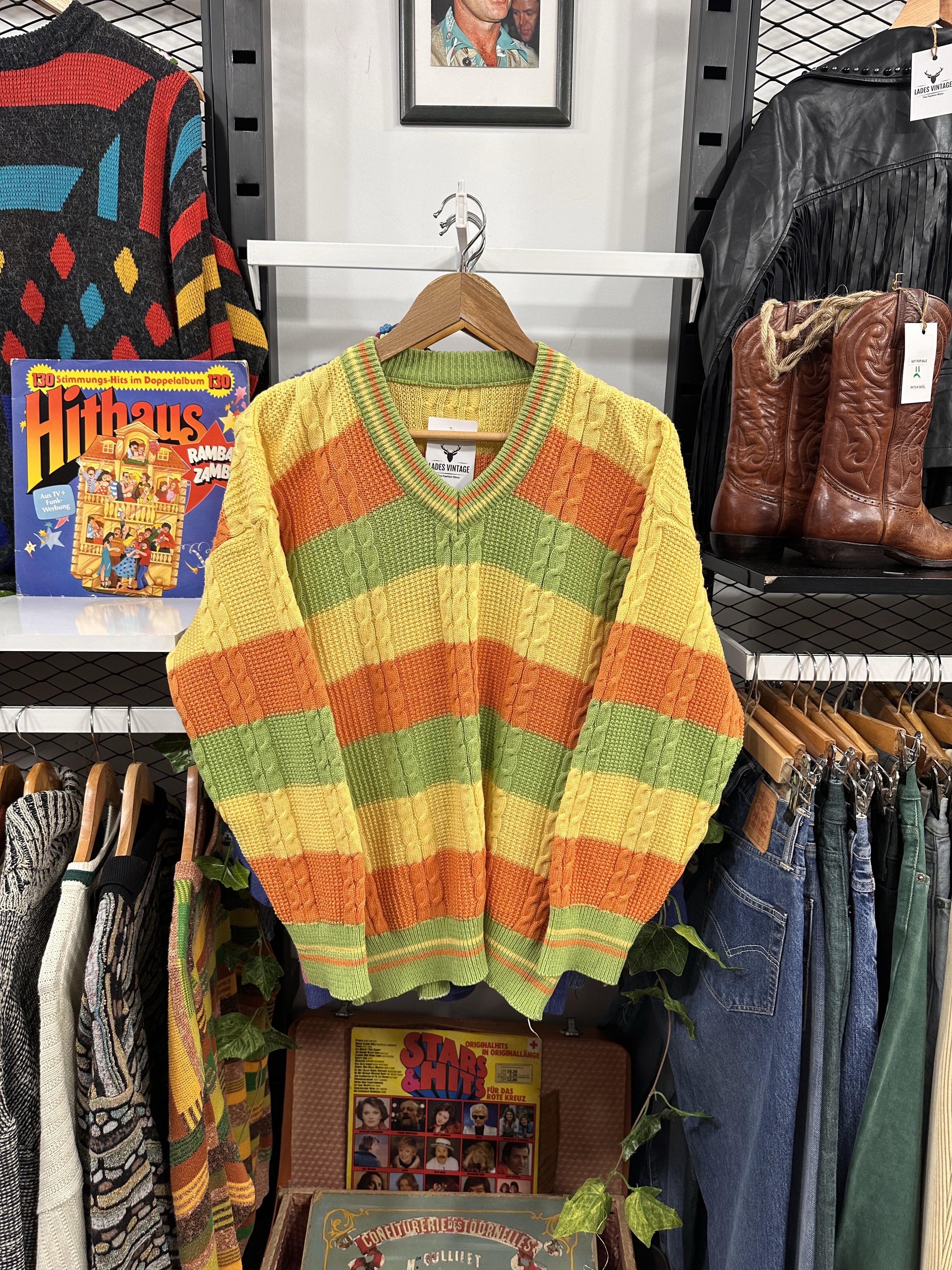 Vintage 90S Renkli Unisex Kazak