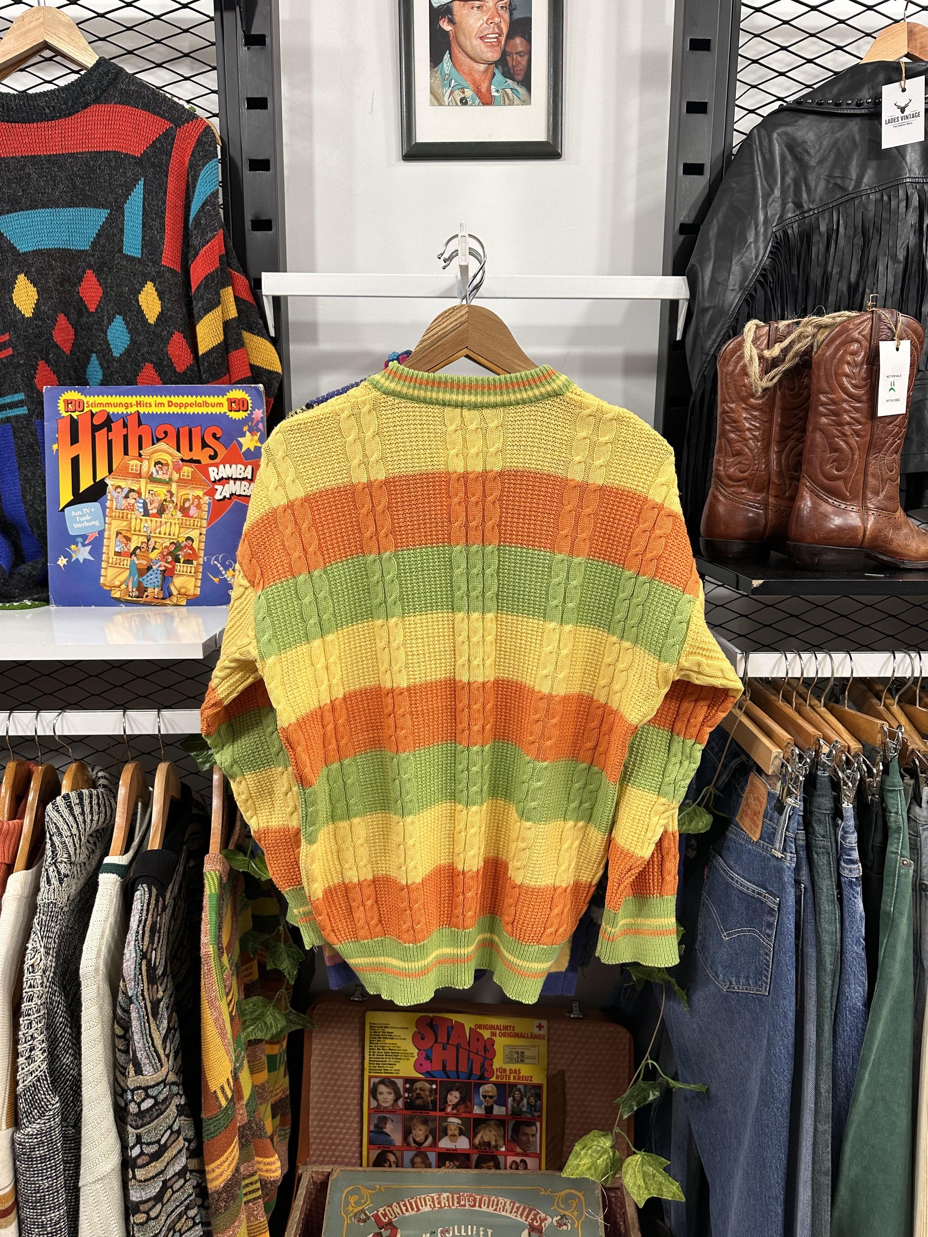 Vintage 90S Renkli Unisex Kazak