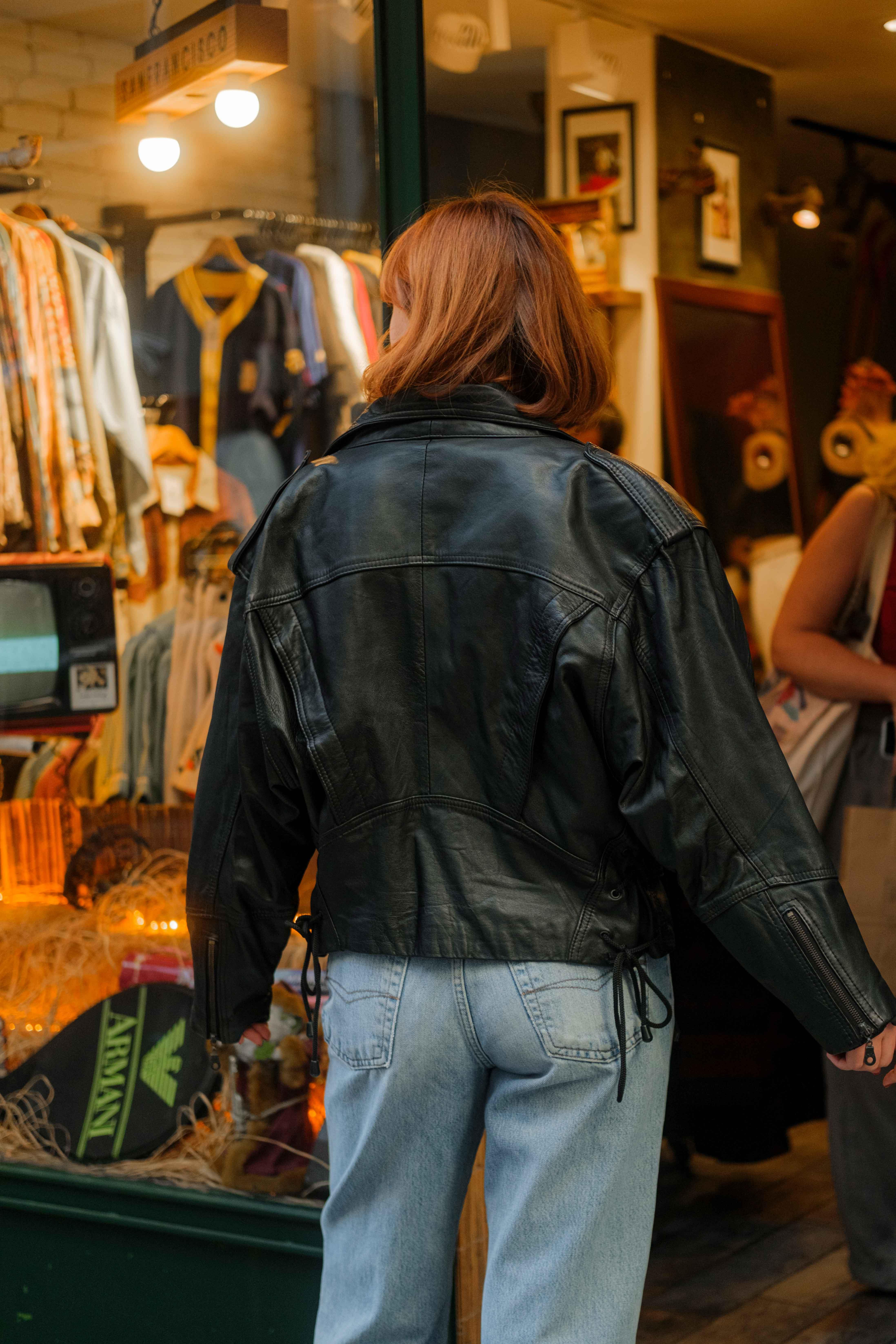 VİNTAGE AMERİCAN BIKER DERİ CEKET