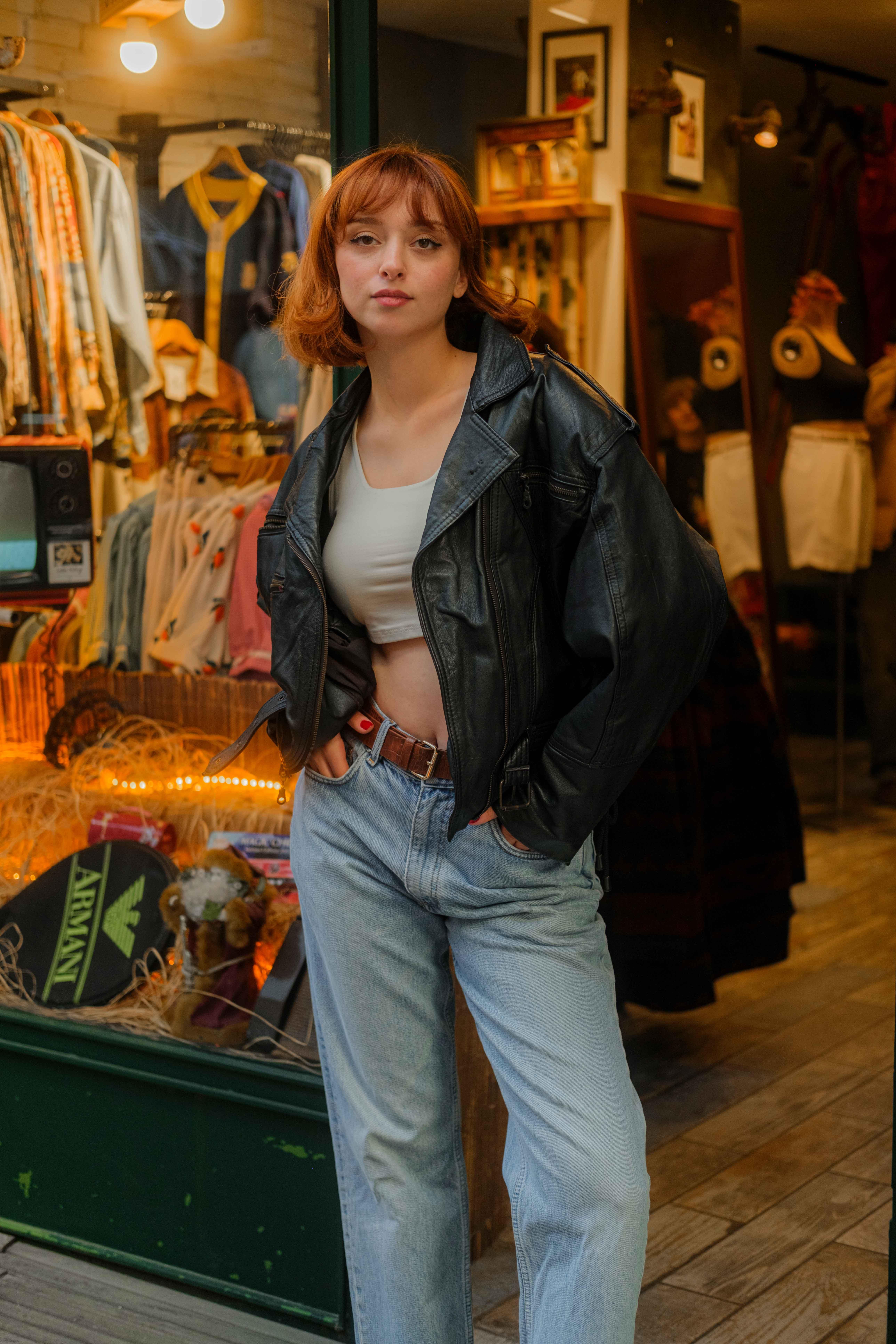 VİNTAGE AMERİCAN BIKER DERİ CEKET