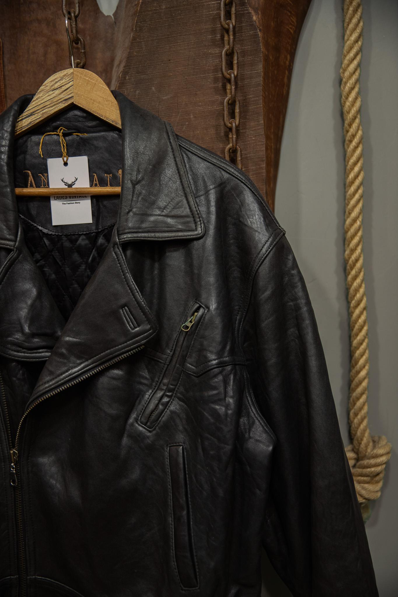 VİNTAGE BIKER DERİ CEKET