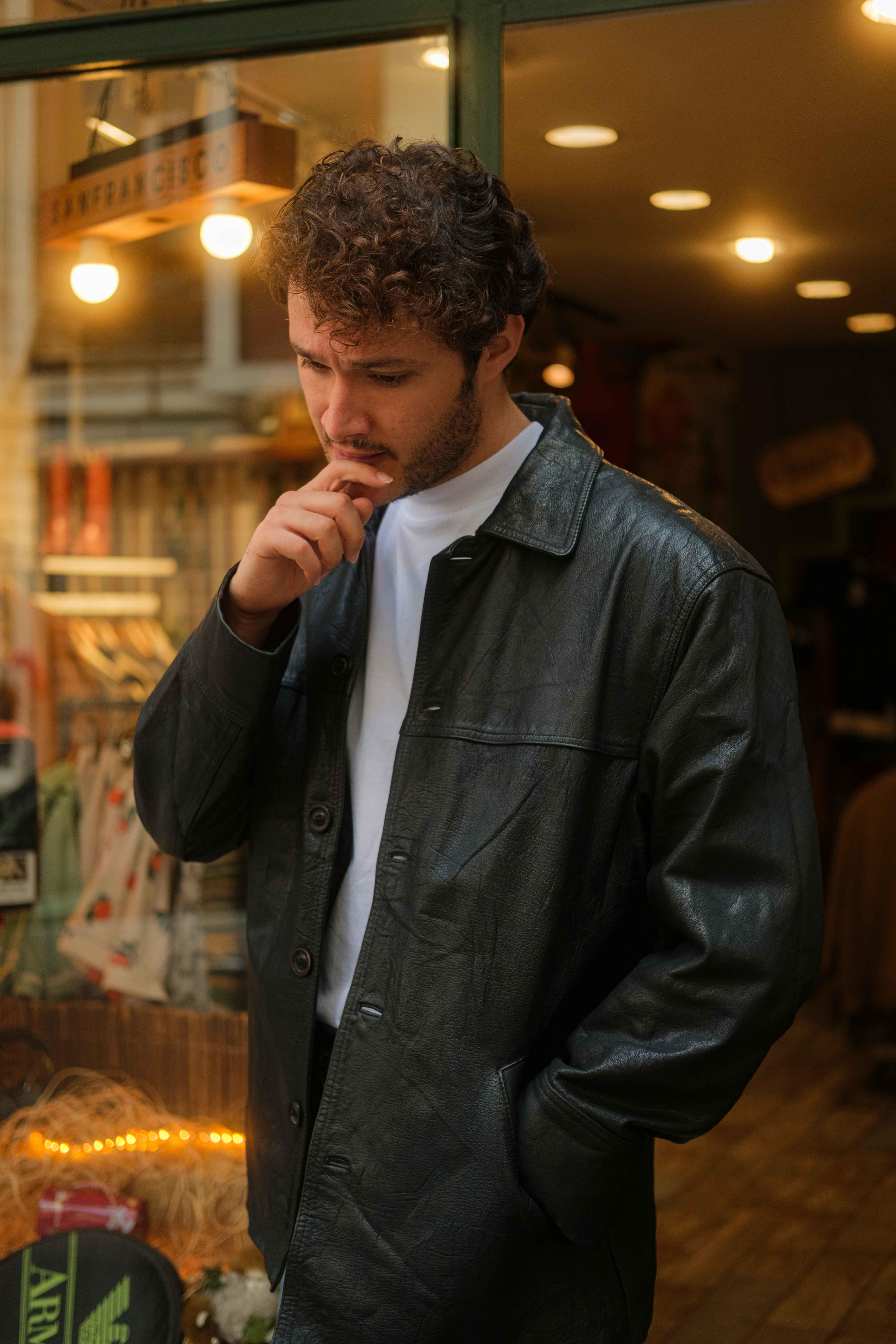 VINTAGE BLAZER MODEL DERİ CEKET