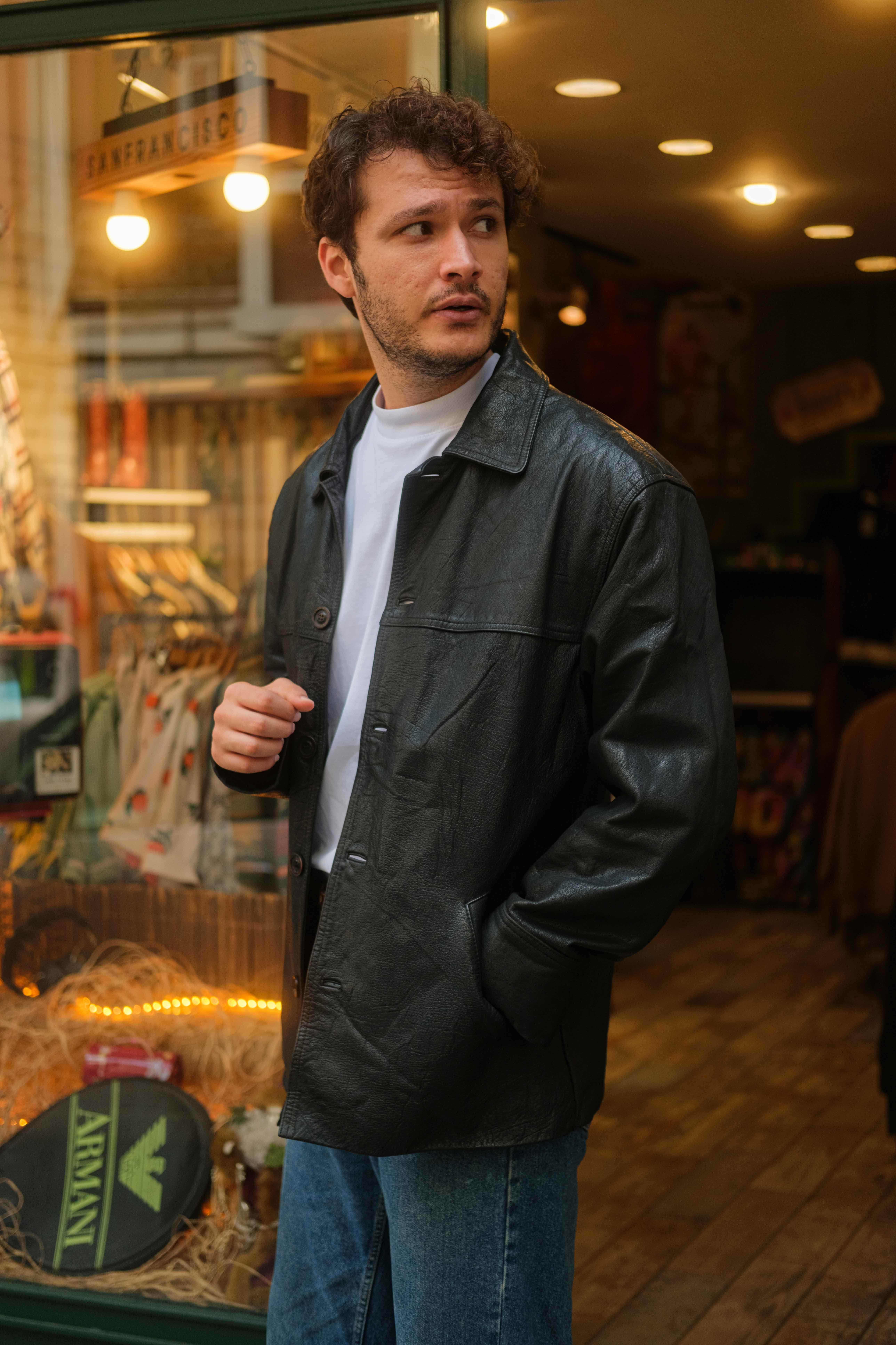 VINTAGE BLAZER MODEL DERİ CEKET